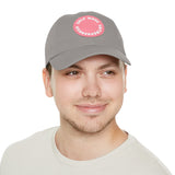 A person working hard to better his/herself - Self-Made Entrepreneur Hat with Leather Patch (Round) - Breakthrough Collection