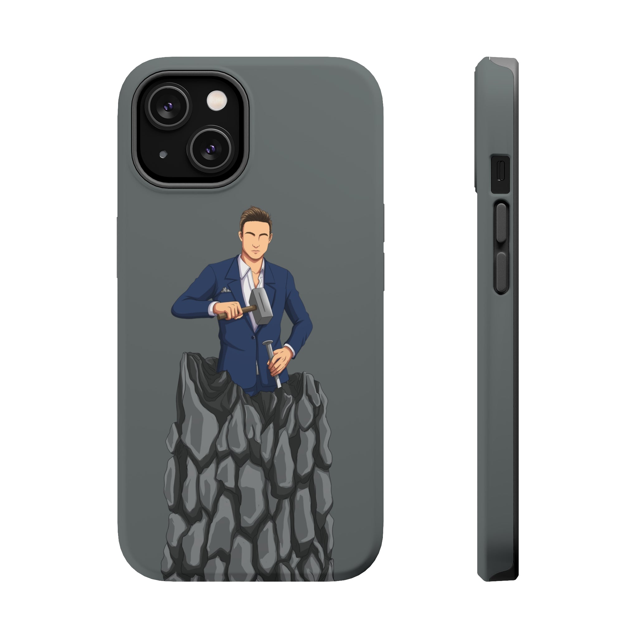 A person working hard to better his/herself - MagSafe Tough Case - Self-Made Man #5 - Breakthrough Collection