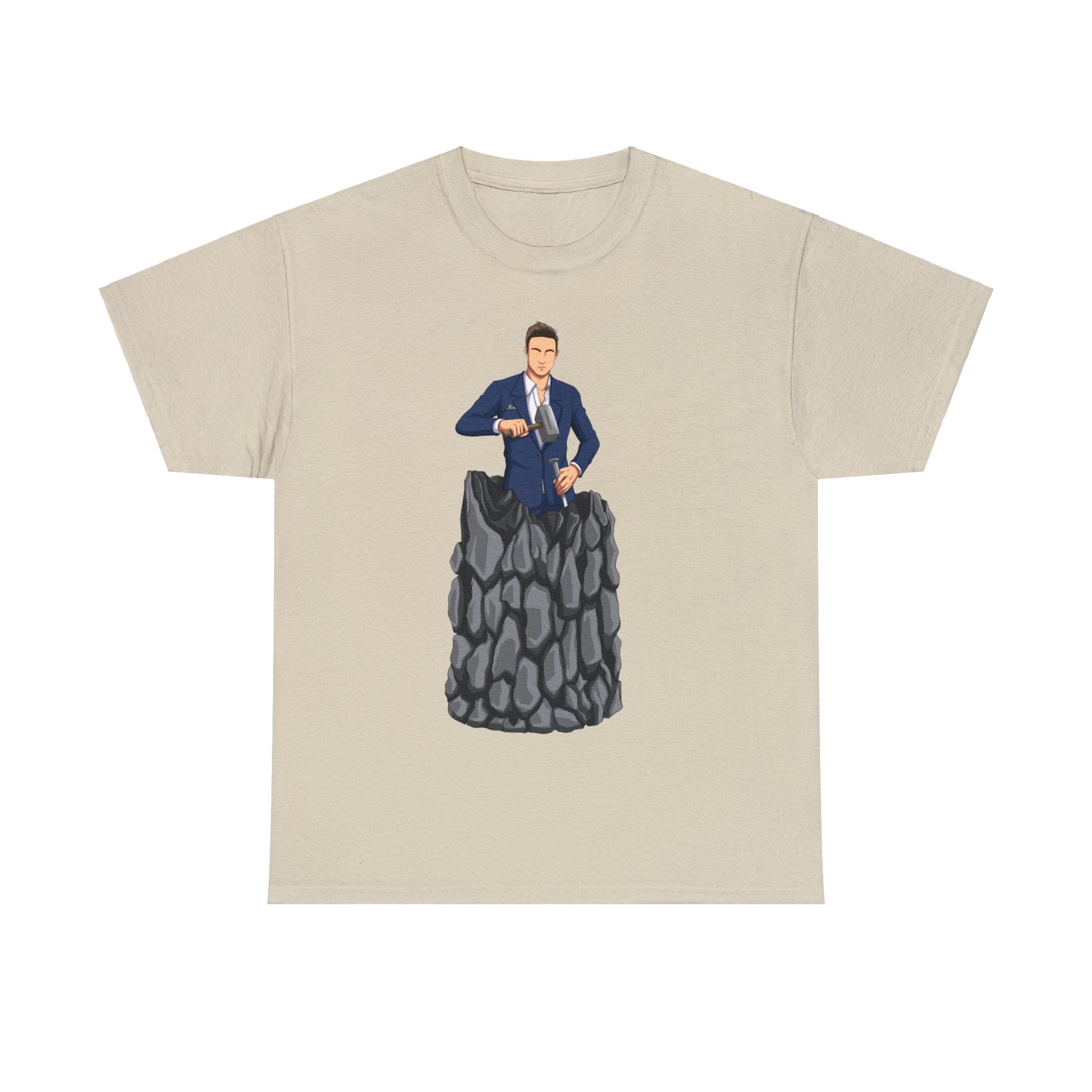 A person working hard to better his/herself - Heavy Cotton Self-Made T-shirt - Man #5