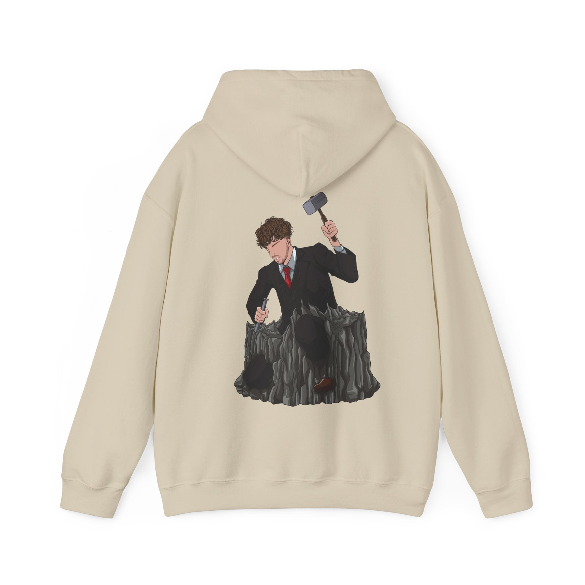A person working hard to better his/herself - Heavy Blend™ Hoodie - Man #17 - Breakthrough Collection