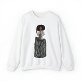 A person working hard to better his/herself - Self-Made Sweatshirt Heavy Blend™ Crewneck - woman #6 - Breakthrough Collection