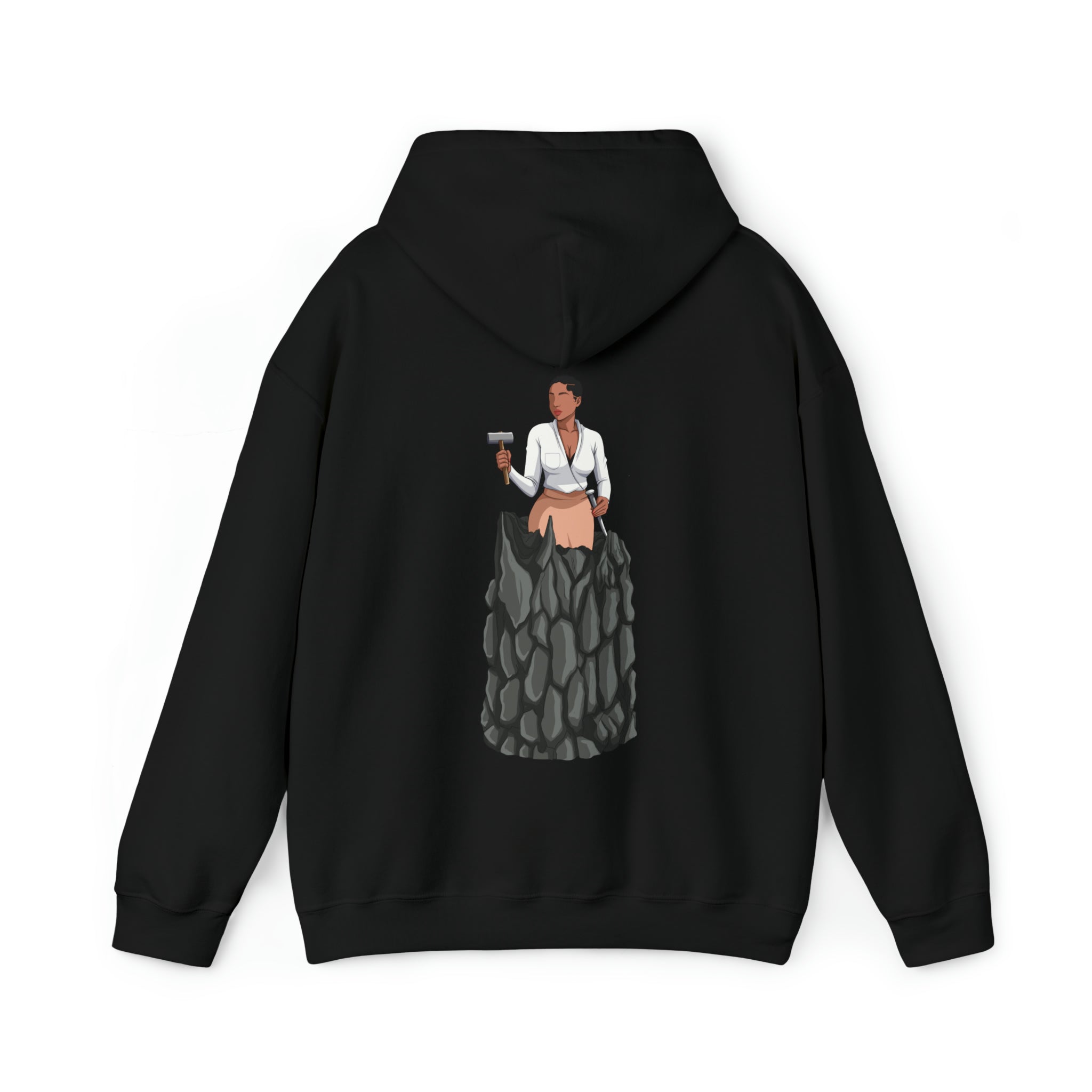 A person working hard to better his/herself - Heavy Blend™ Self-Made Hoodie - woman #1 - Breakthrough Collection