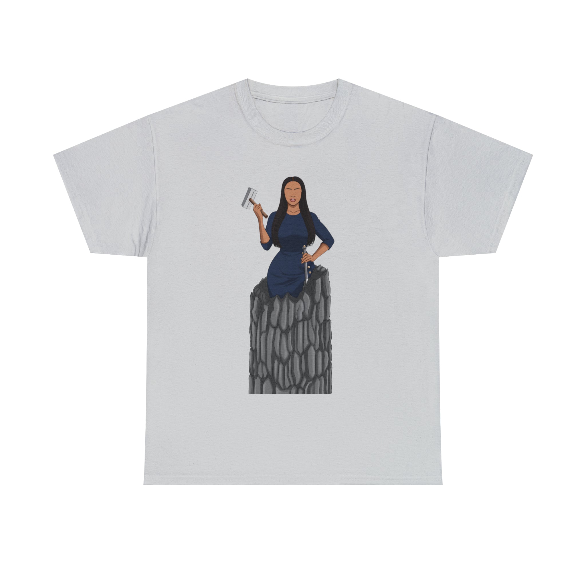 A person working hard to better his/herself - Heavy Cotton Self-Made T-shirt - self-made woman #9 - Breakthrough Collection