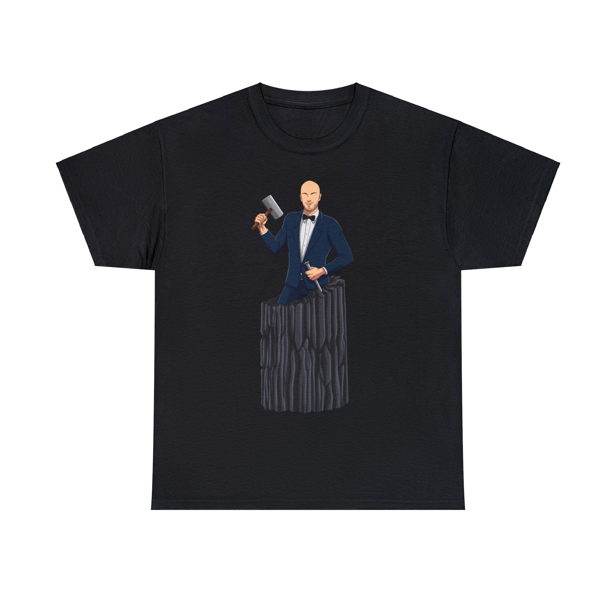 A person working hard to better his/herself - Heavy Cotton Self-Made T-shirt - Man #16