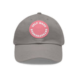 A person working hard to better his/herself - Self-Made Entrepreneur Hat with Leather Patch (Round) - Breakthrough Collection