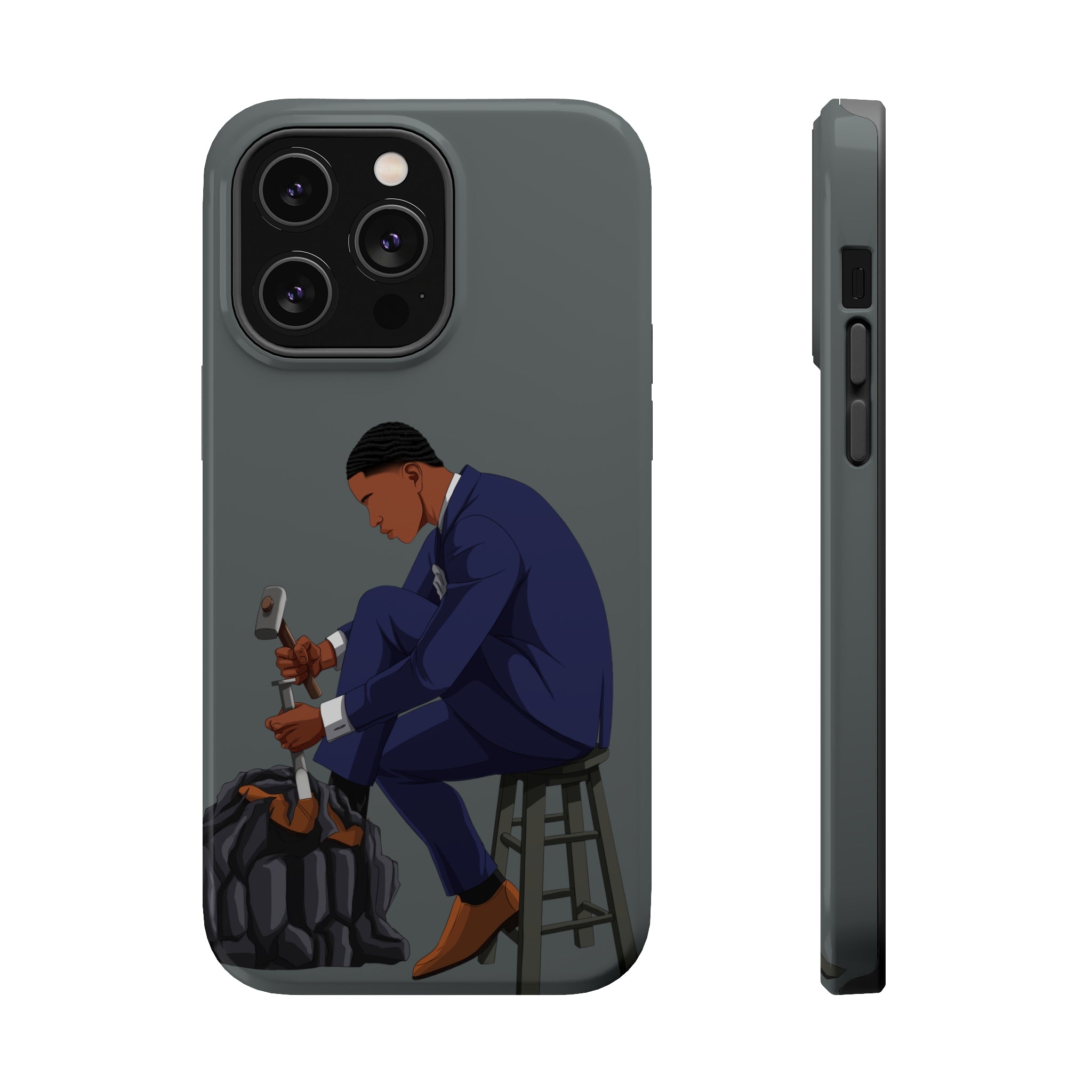 A person working hard to better his/herself - MagSafe Tough Case - Self-Made Man #11 - Breakthrough Collection