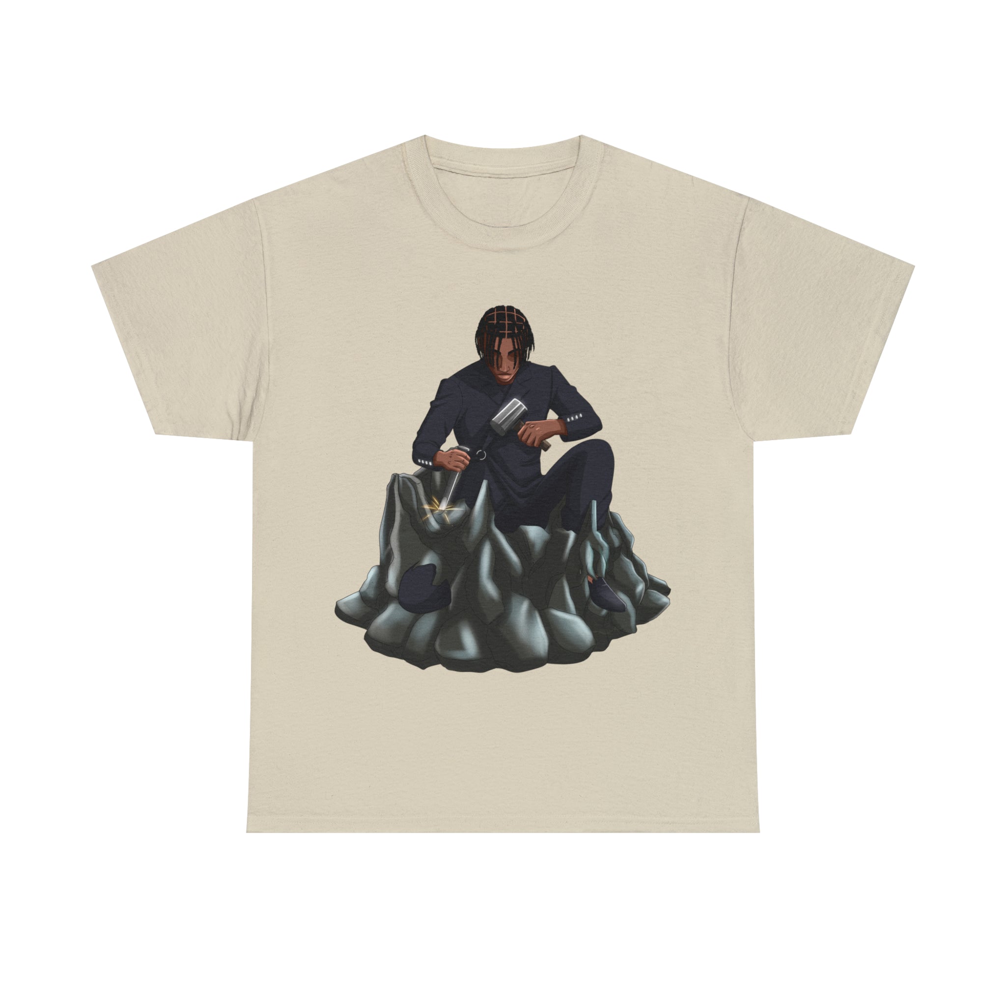 A person working hard to better his/herself - Heavy Cotton Self-Made T-shirt - Self-Made Man #13 - Breakthrough Collection