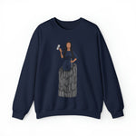 A person working hard to better his/herself - Self-Made Sweatshirt Heavy Blend™ Crewneck - woman #9 - Breakthrough Collection