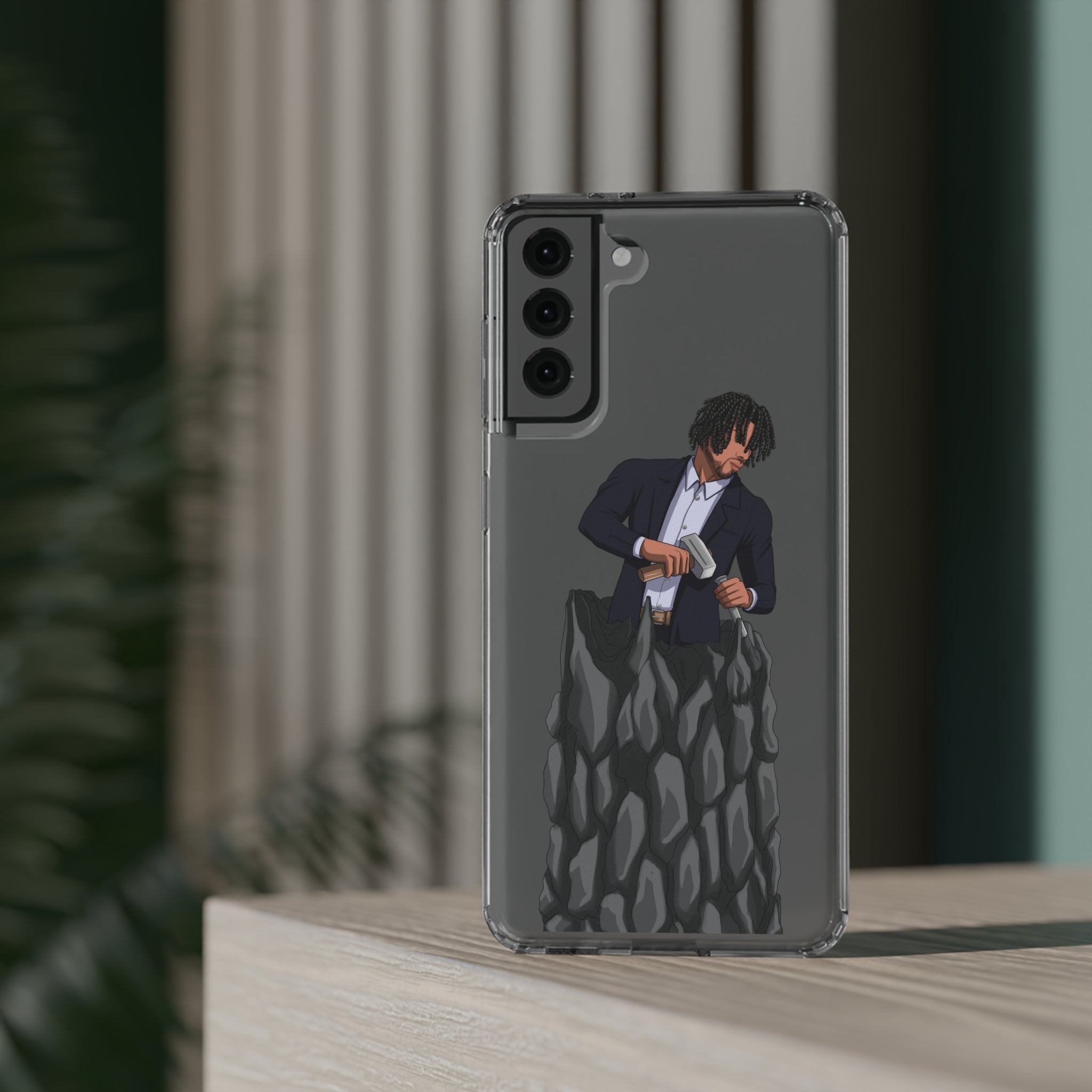 A person working hard to better his/herself - Clear Case - Self-Made Man #4 - Breakthrough Collection