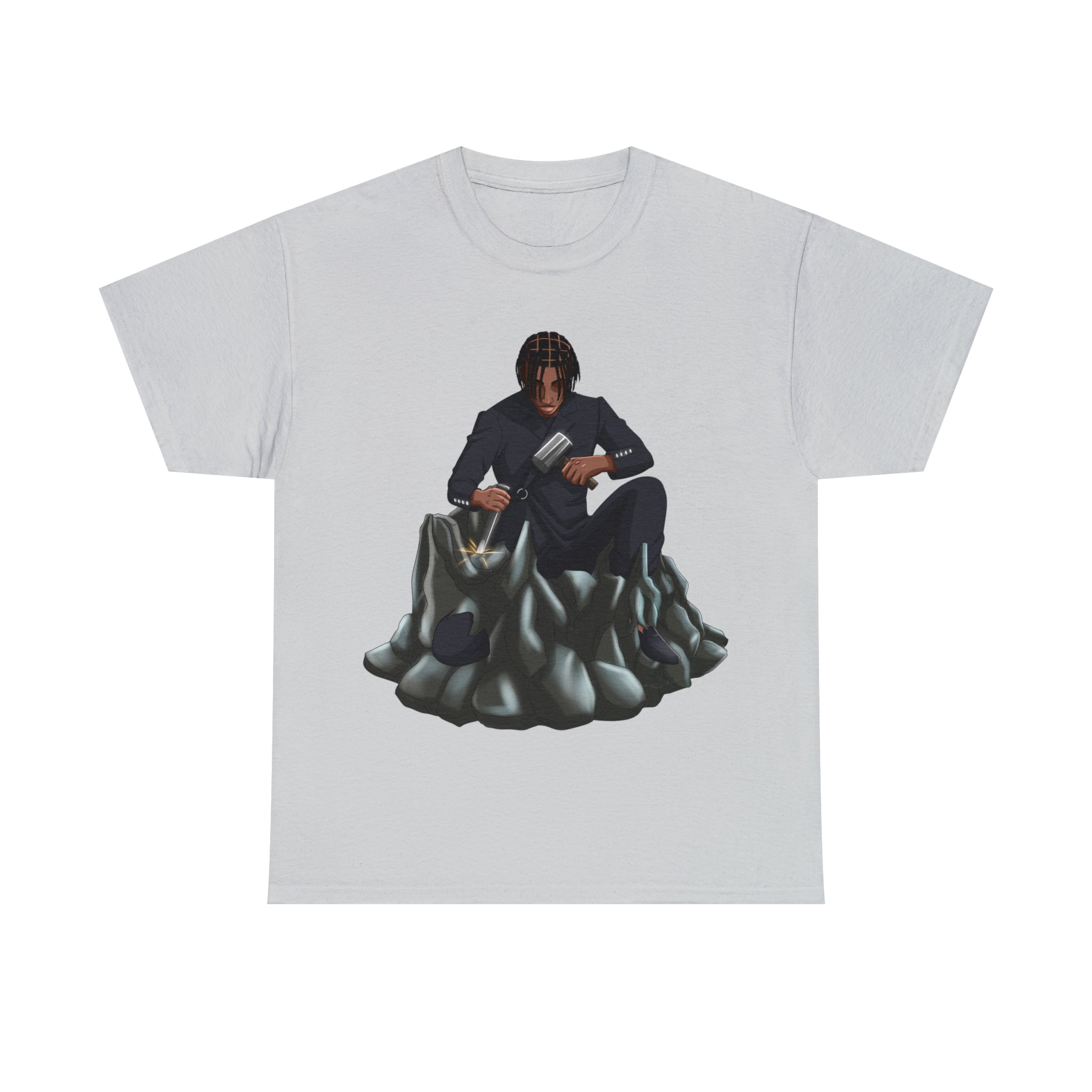 A person working hard to better his/herself - Heavy Cotton Self-Made T-shirt - Self-Made Man #13 - Breakthrough Collection