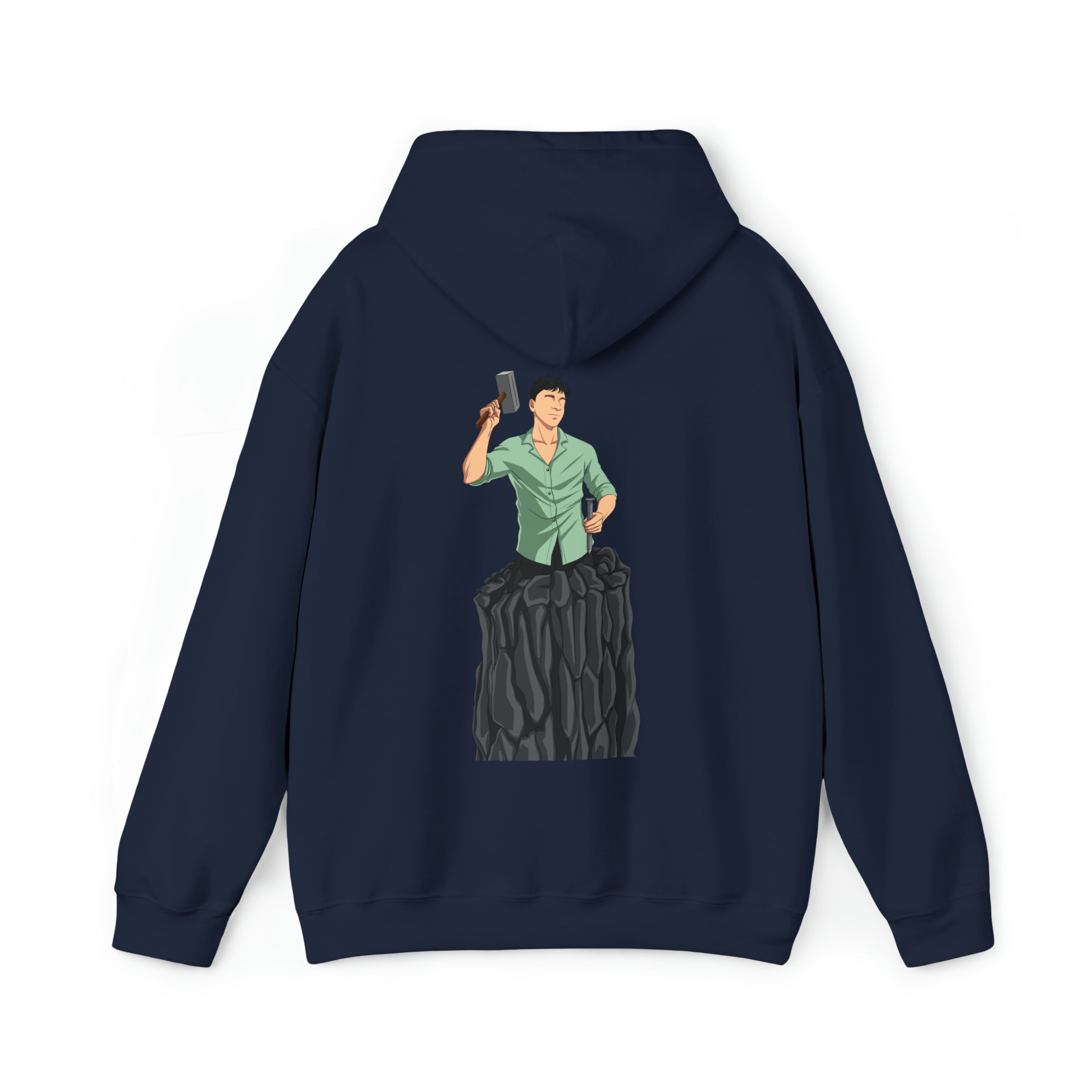 A person working hard to better his/herself - Heavy Blend™ Self-Made Hoodie - Man #15