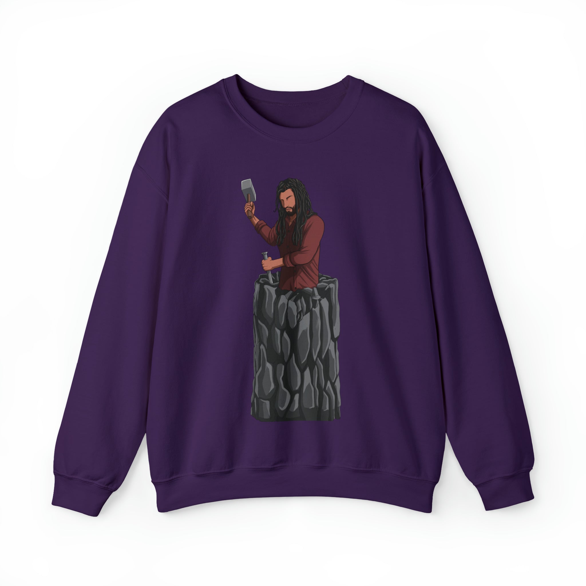 A person working hard to better his/herself - Self-Made Sweatshirt Heavy Blend™ Crewneck - Man #2 - Breakthrough Collection