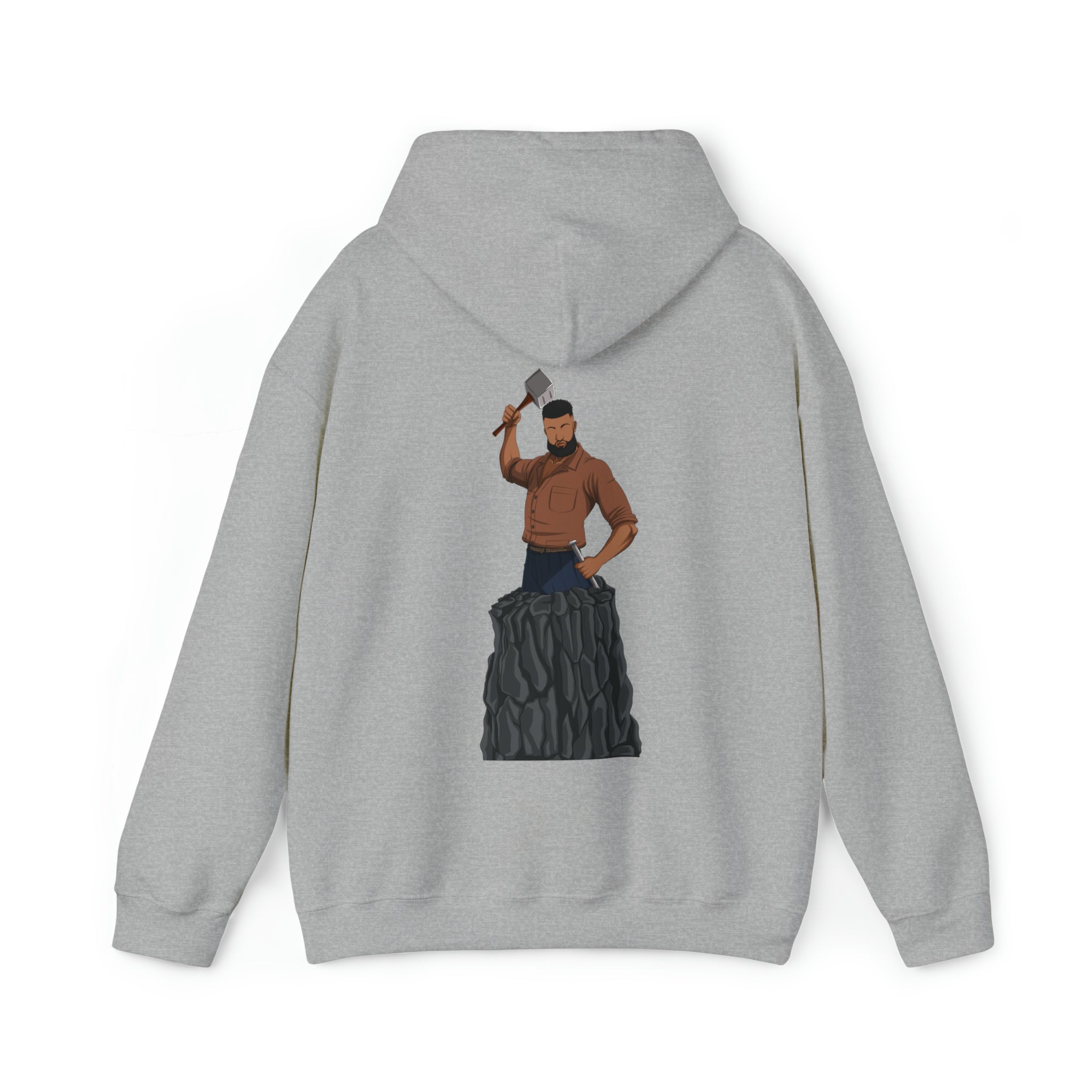 A person working hard to better his/herself - Heavy Blend™ Self-Made Hoodie - Man #9 - Breakthrough Collection