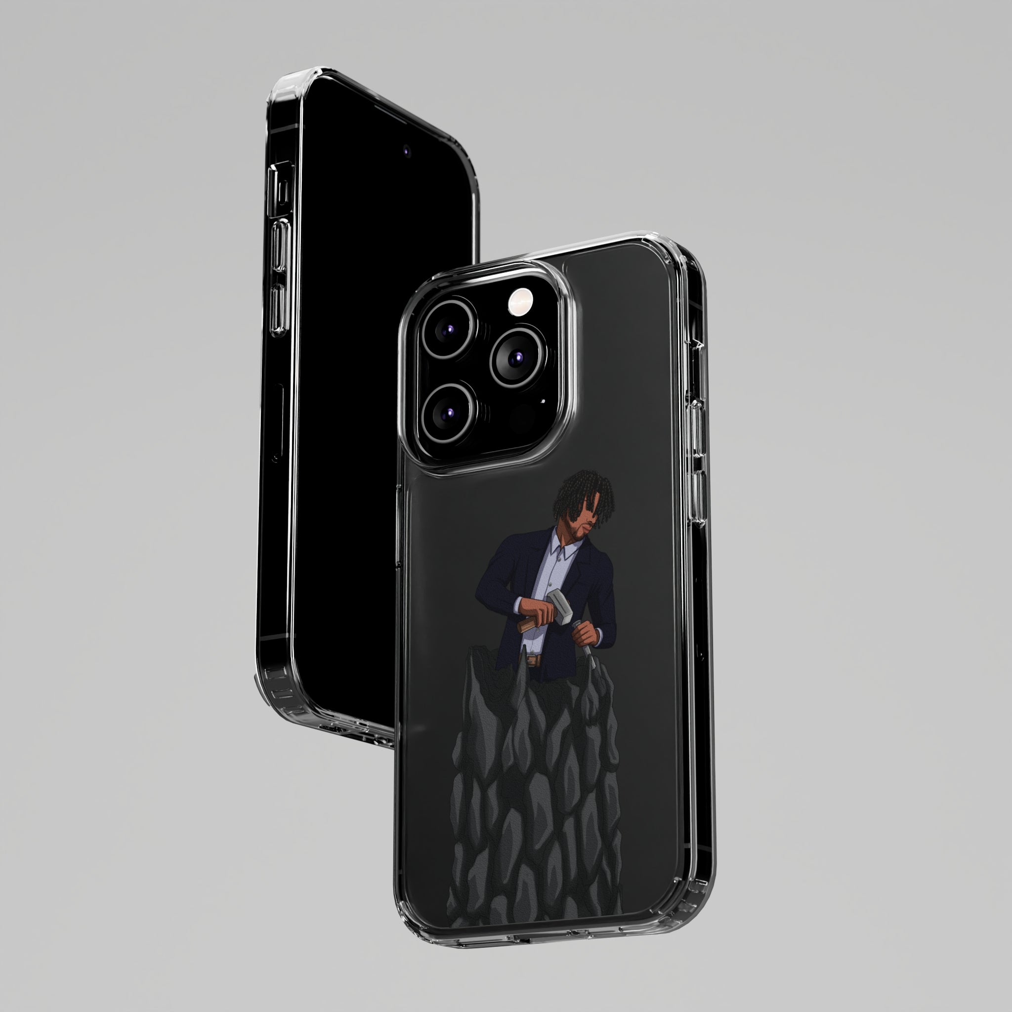 A person working hard to better his/herself - Clear Case - Self-Made Man #4 - Breakthrough Collection