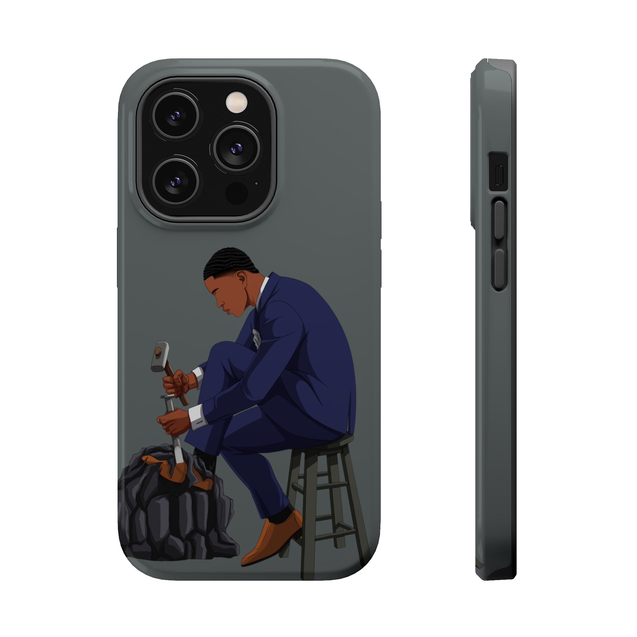 A person working hard to better his/herself - MagSafe Tough Case - Self-Made Man #11 - Breakthrough Collection