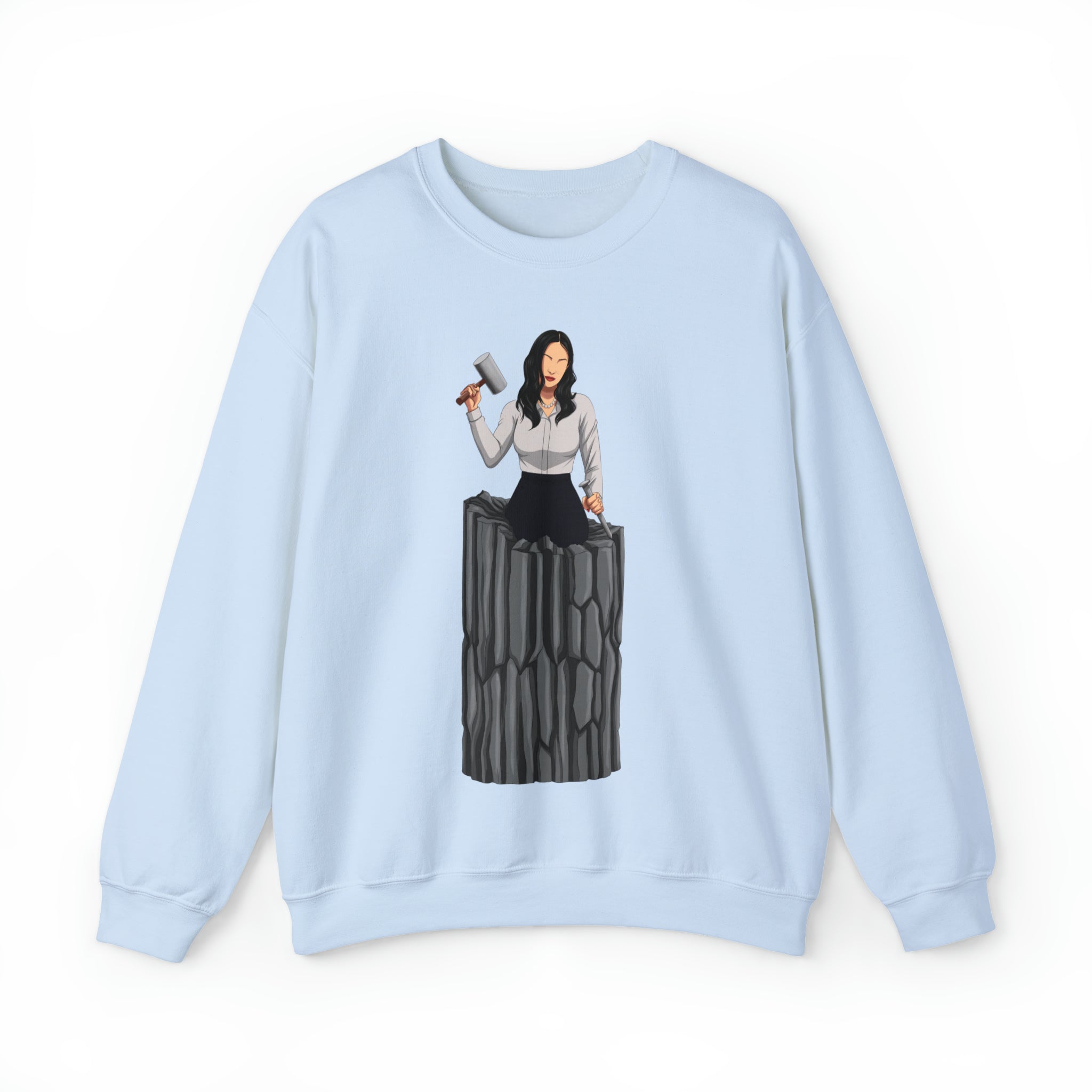A person working hard to better his/herself - Self-Made Sweatshirt Heavy Blend™ Crewneck - Woman #14