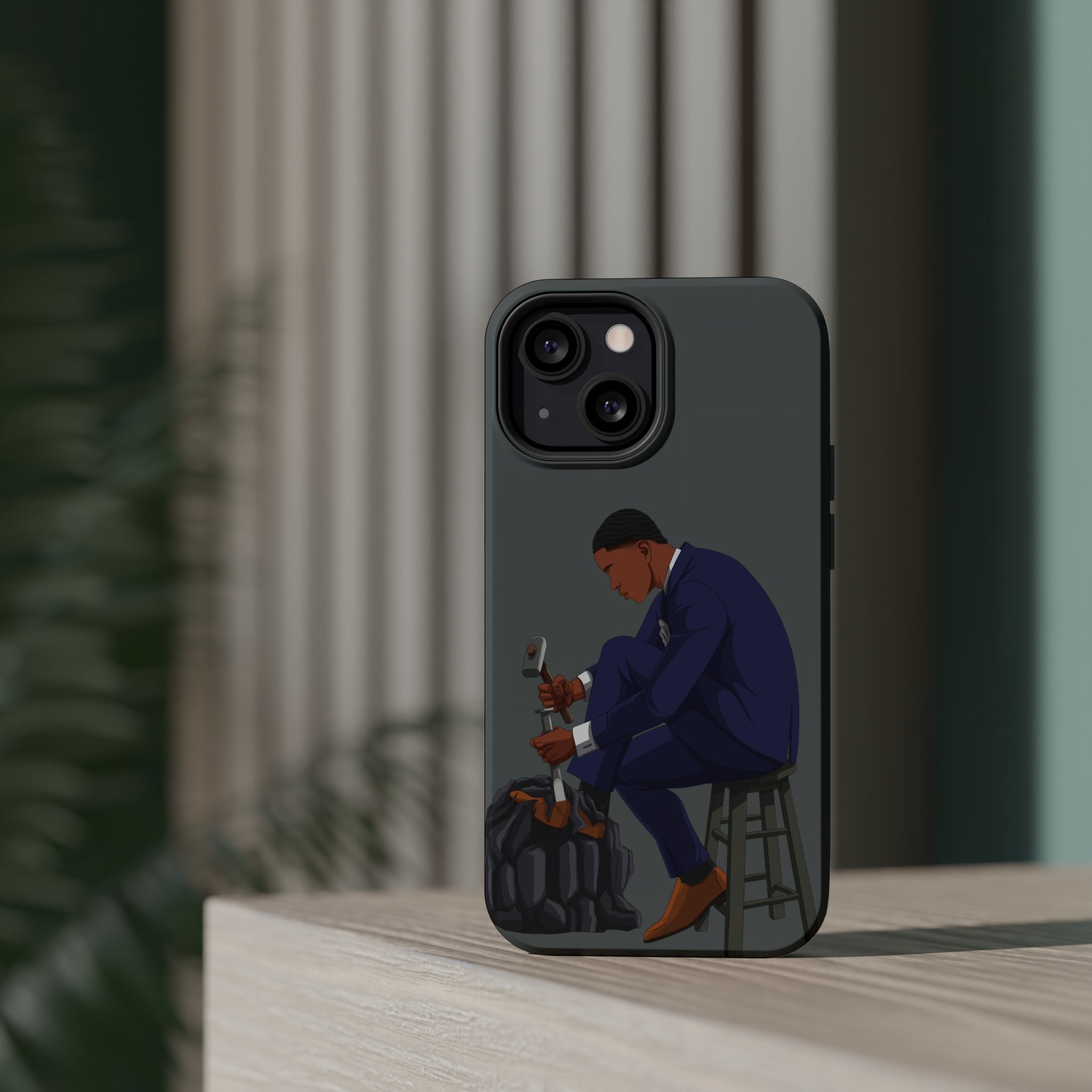 A person working hard to better his/herself - MagSafe Tough Case - Self-Made Man #11 - Breakthrough Collection