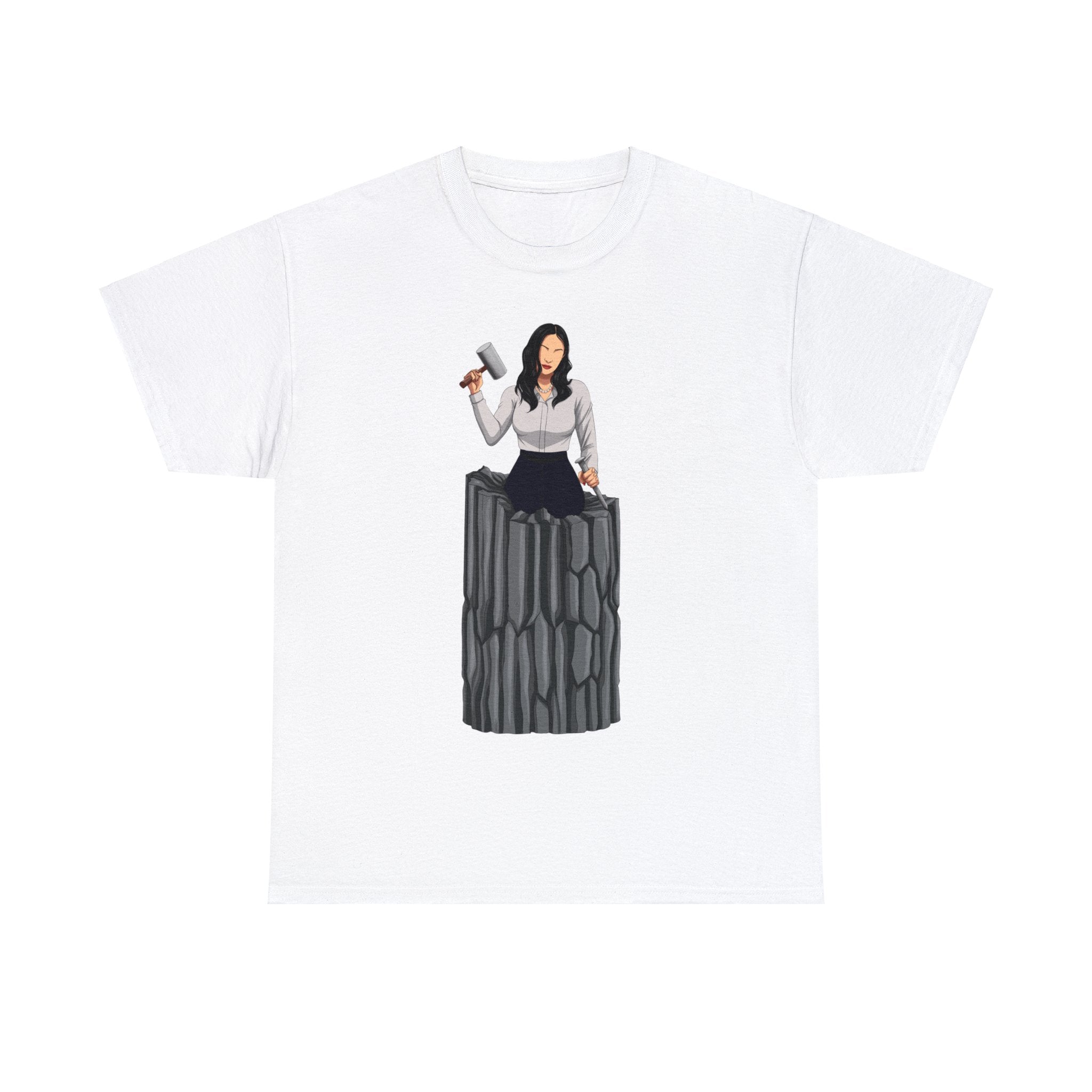 A person working hard to better his/herself - Heavy Cotton Self-Made T-shirt - Woman #14