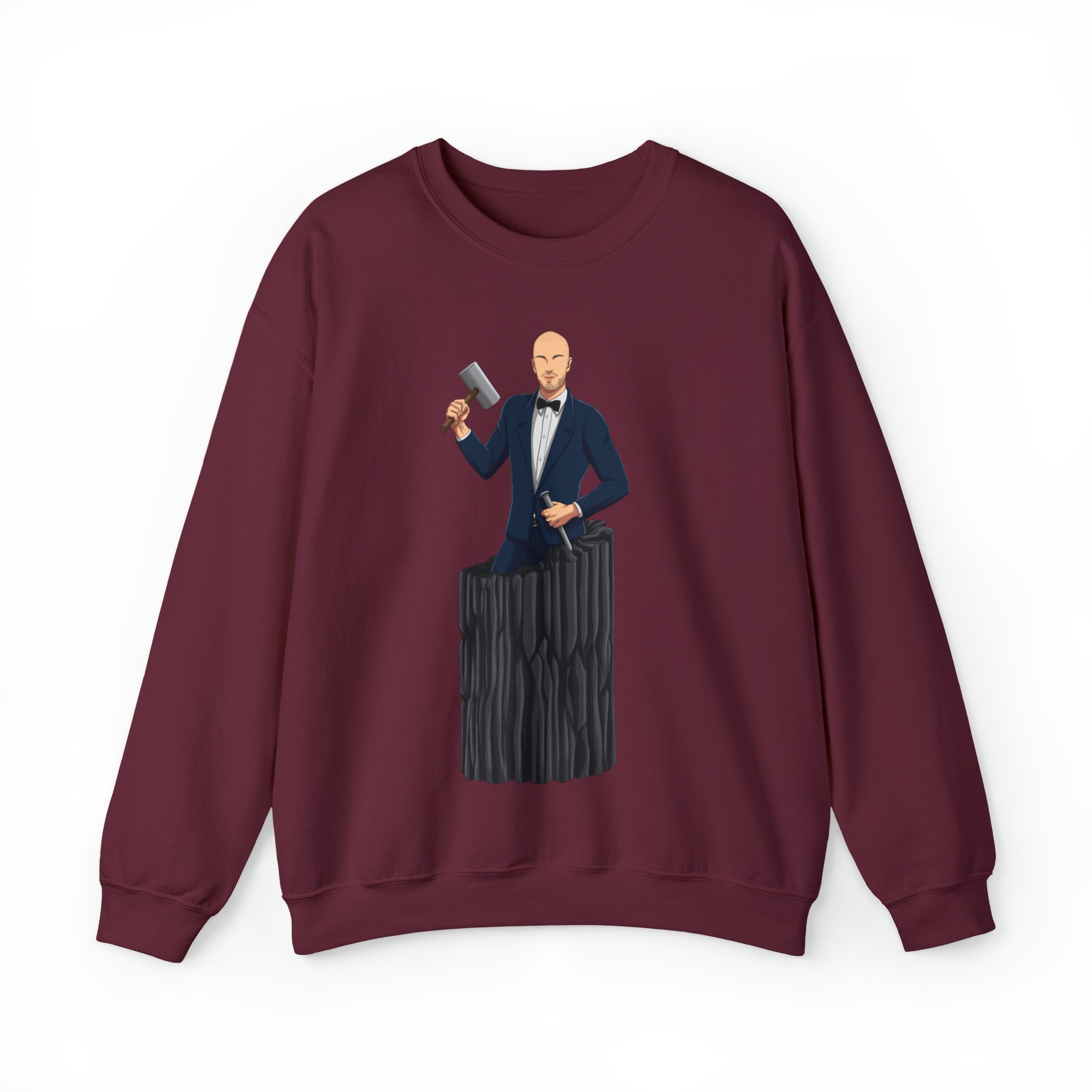 A person working hard to better his/herself - Self-Made Sweatshirt Heavy Blend™ Crewneck - Man #16