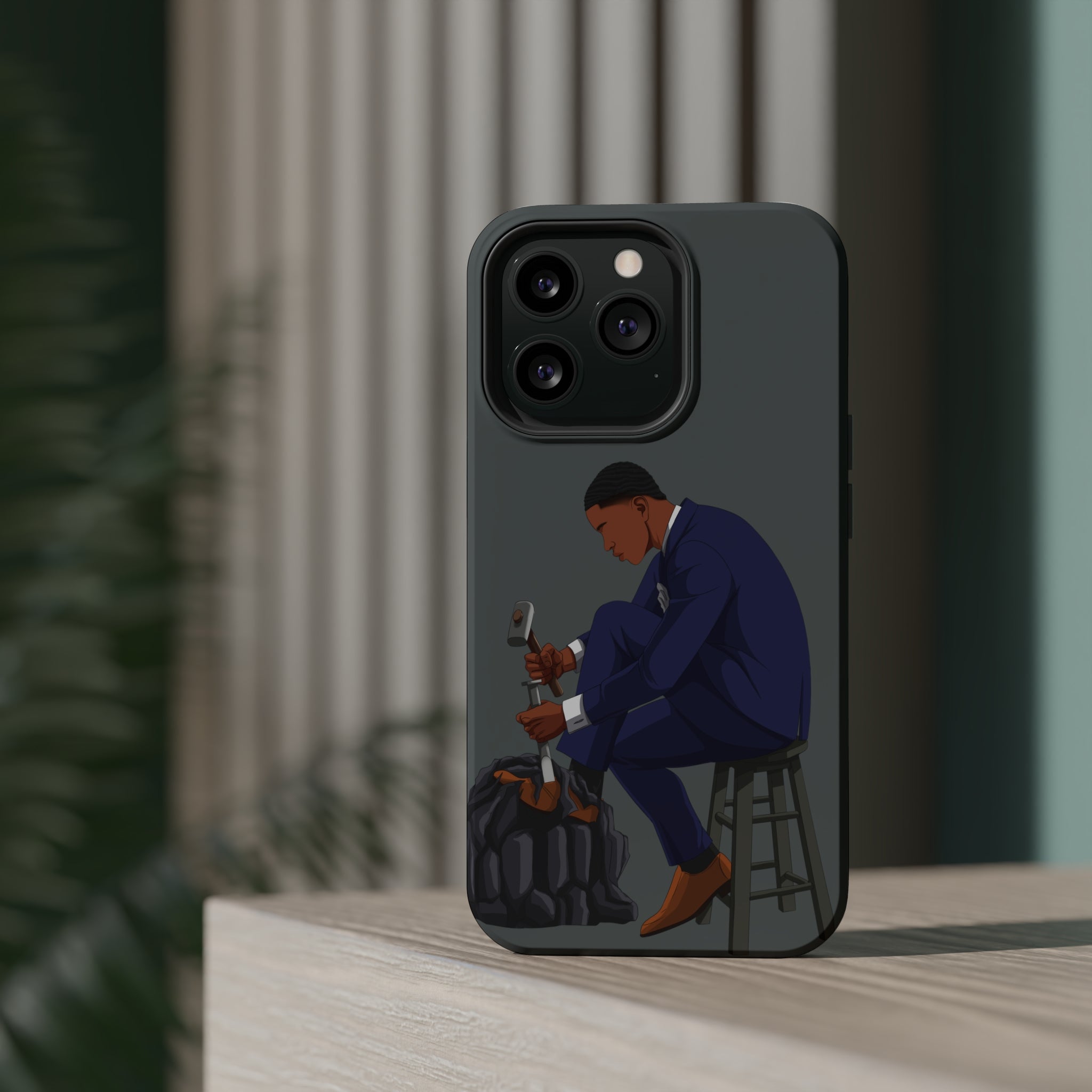 A person working hard to better his/herself - MagSafe Tough Case - Self-Made Man #11 - Breakthrough Collection