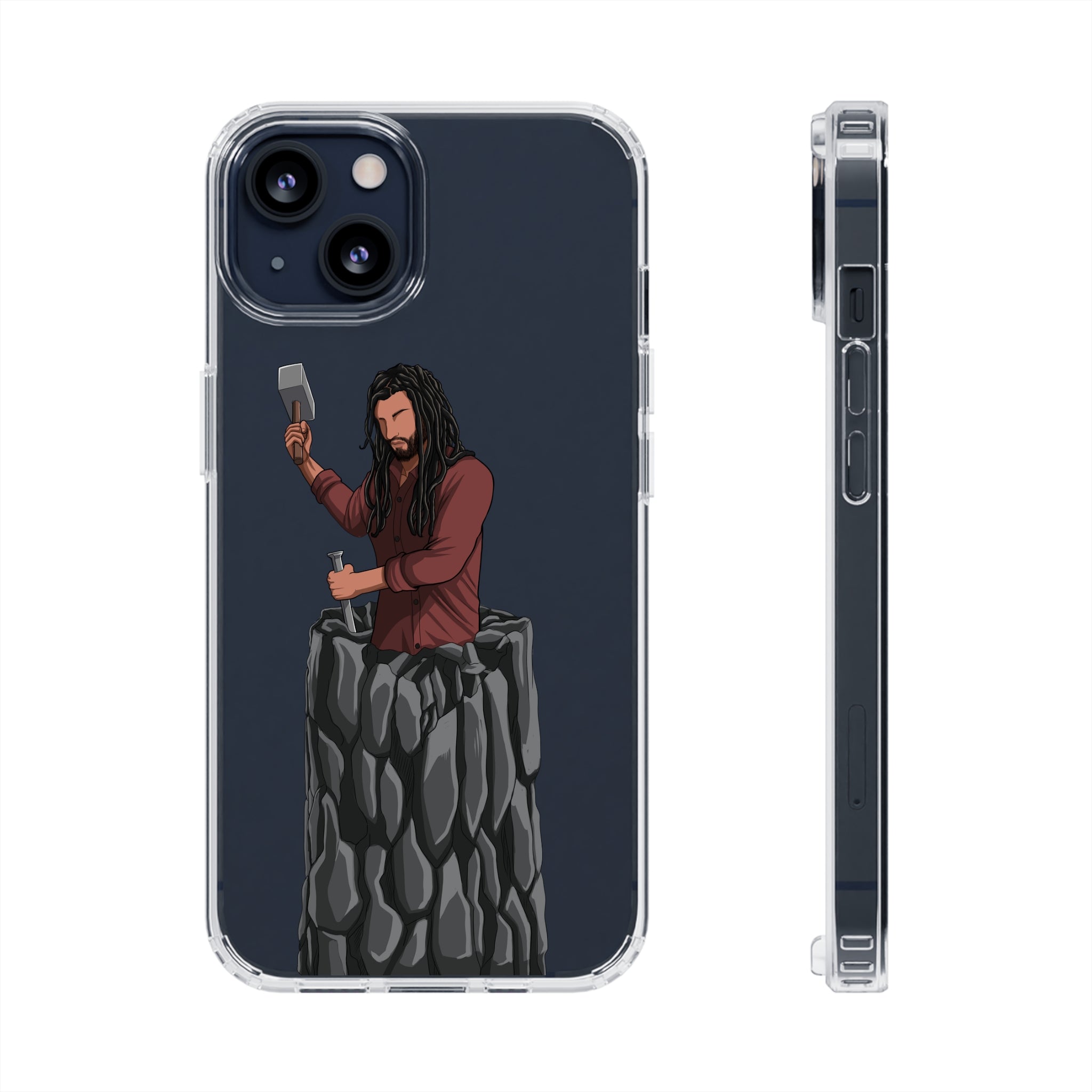 A person working hard to better his/herself - Clear Case - Self-Made Man #2 - Breakthrough Collection