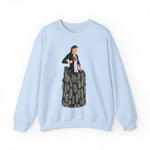 A person working hard to better his/herself - Self-Made Sweatshirt Heavy Blend™ Crewneck - woman #8 - Breakthrough Collection