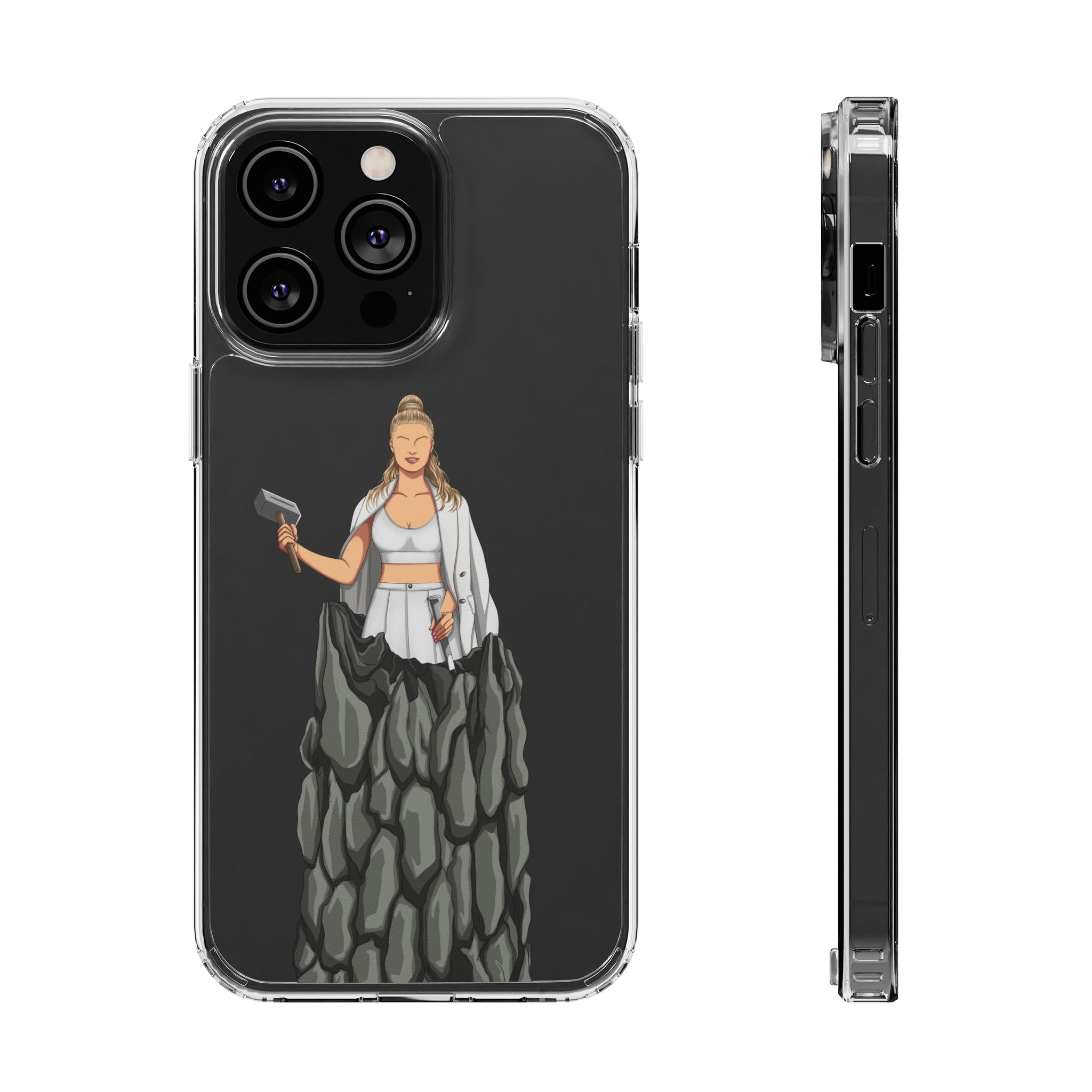 A person working hard to better his/herself - Clear Case - Self-Made Woman #11 - Breakthrough Collection