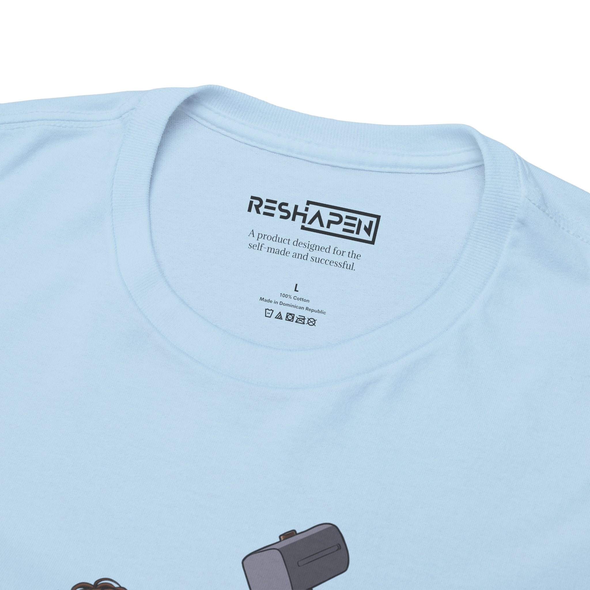 A person working hard to better his/herself - Heavy Cotton Self-Made T-shirt - Man #17