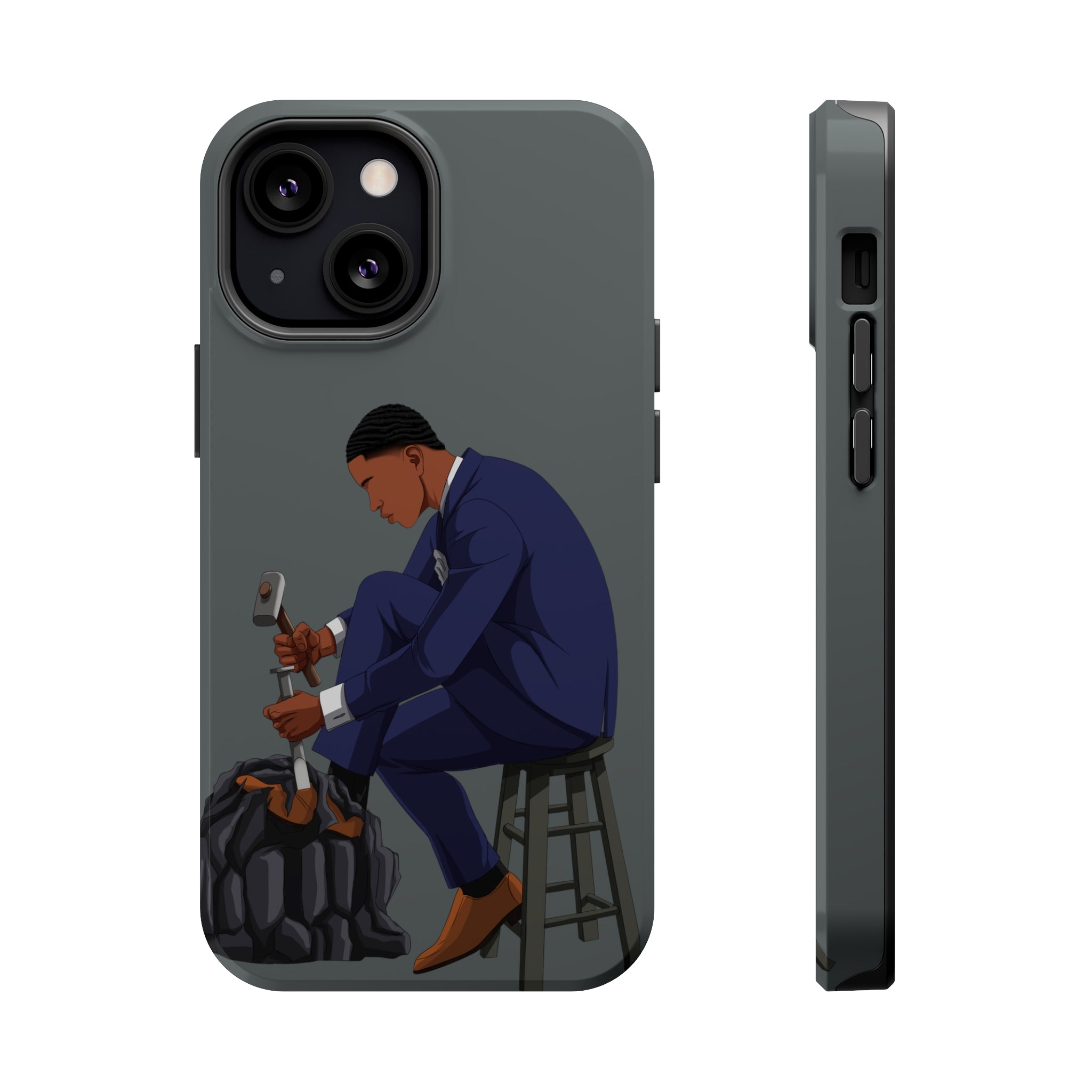 A person working hard to better his/herself - MagSafe Tough Case - Self-Made Man #11 - Breakthrough Collection