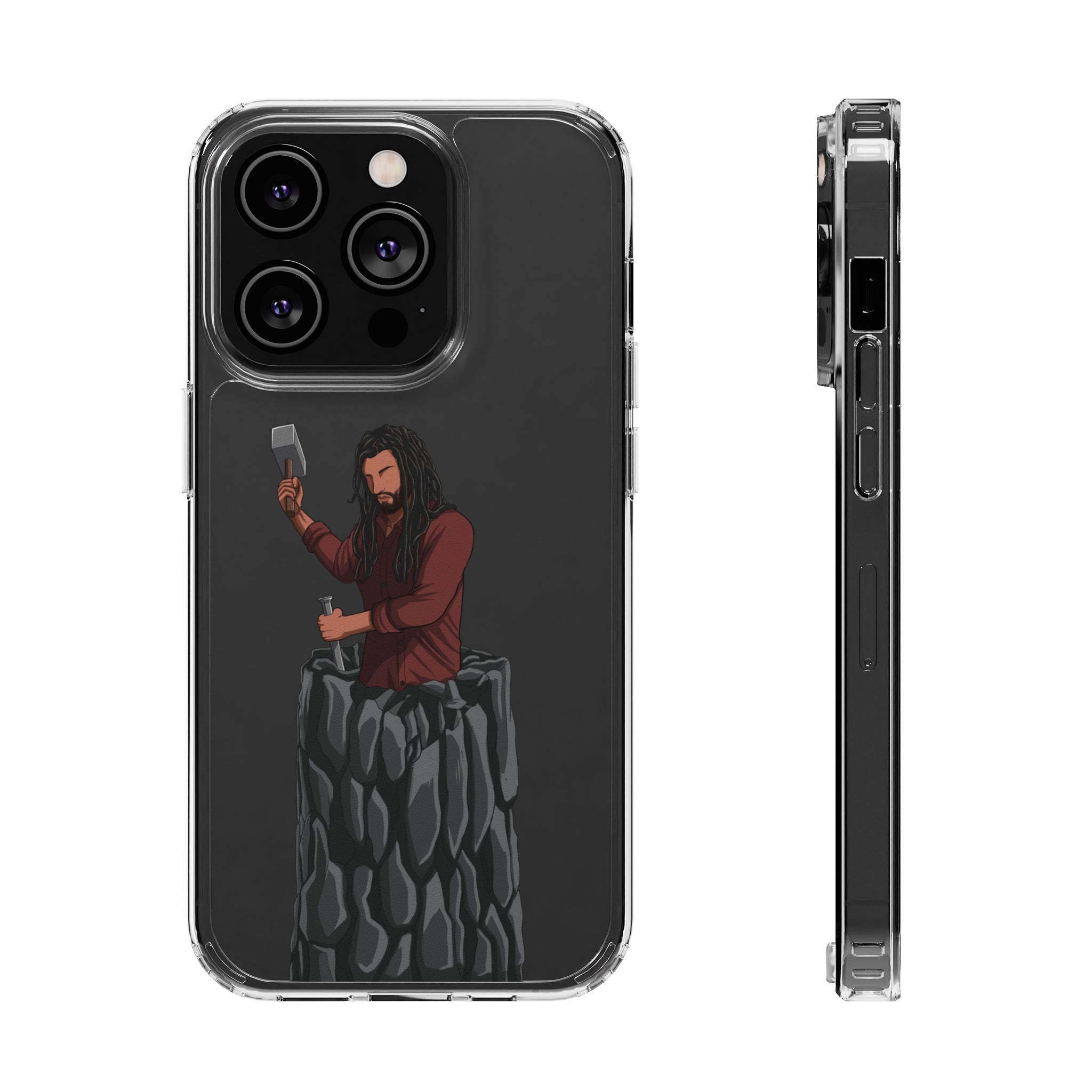 A person working hard to better his/herself - Clear Case - Self-Made Man #2 - Breakthrough Collection