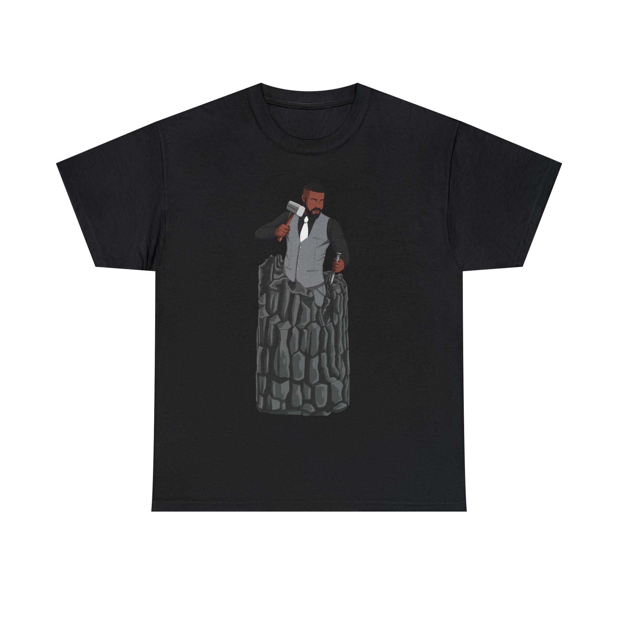 A person working hard to better his/herself - Heavy Cotton Self-Made T-shirt - Self-Made Man #6 - Breakthrough Collection