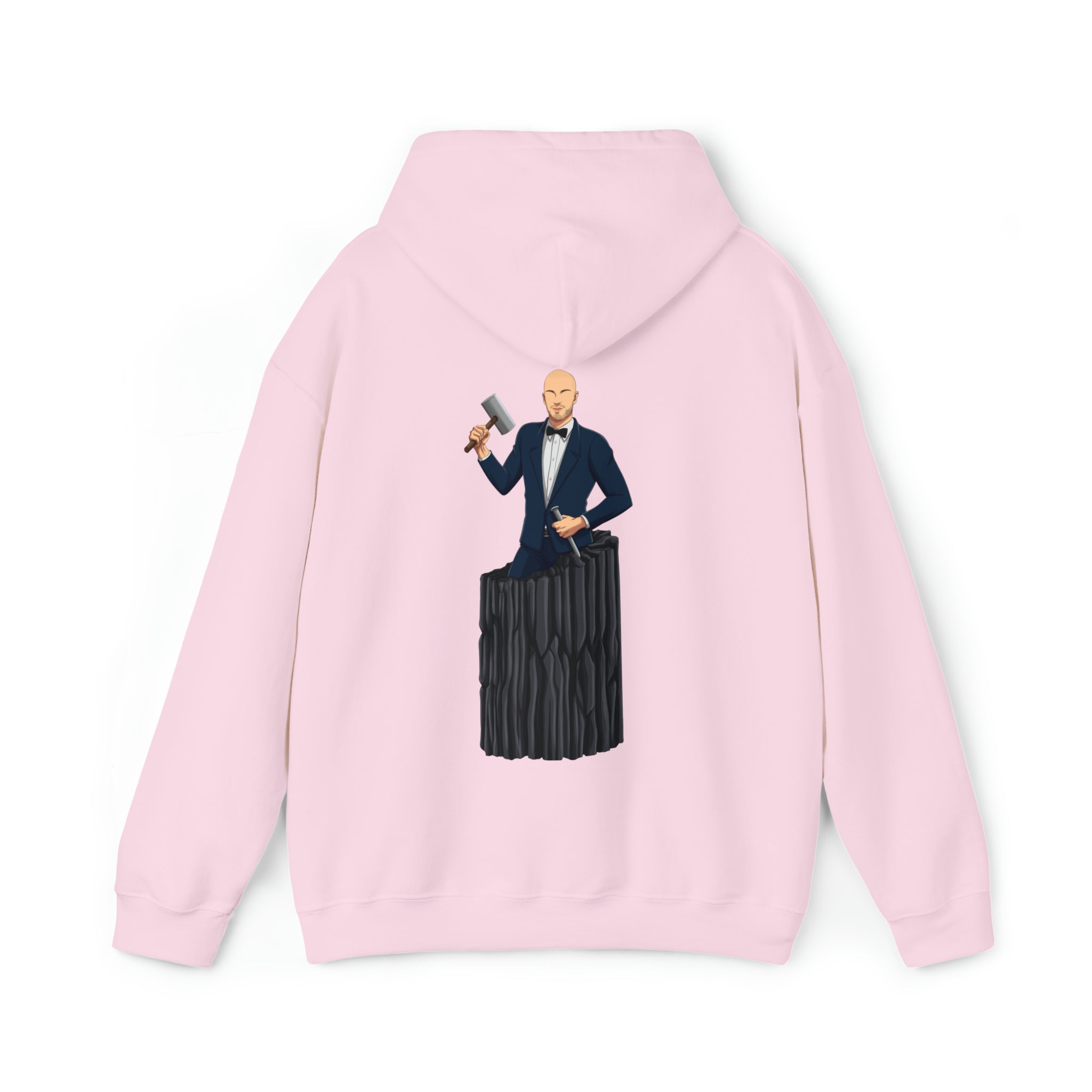 A person working hard to better his/herself - Heavy Blend™ Self-Made Hoodie - Man #16