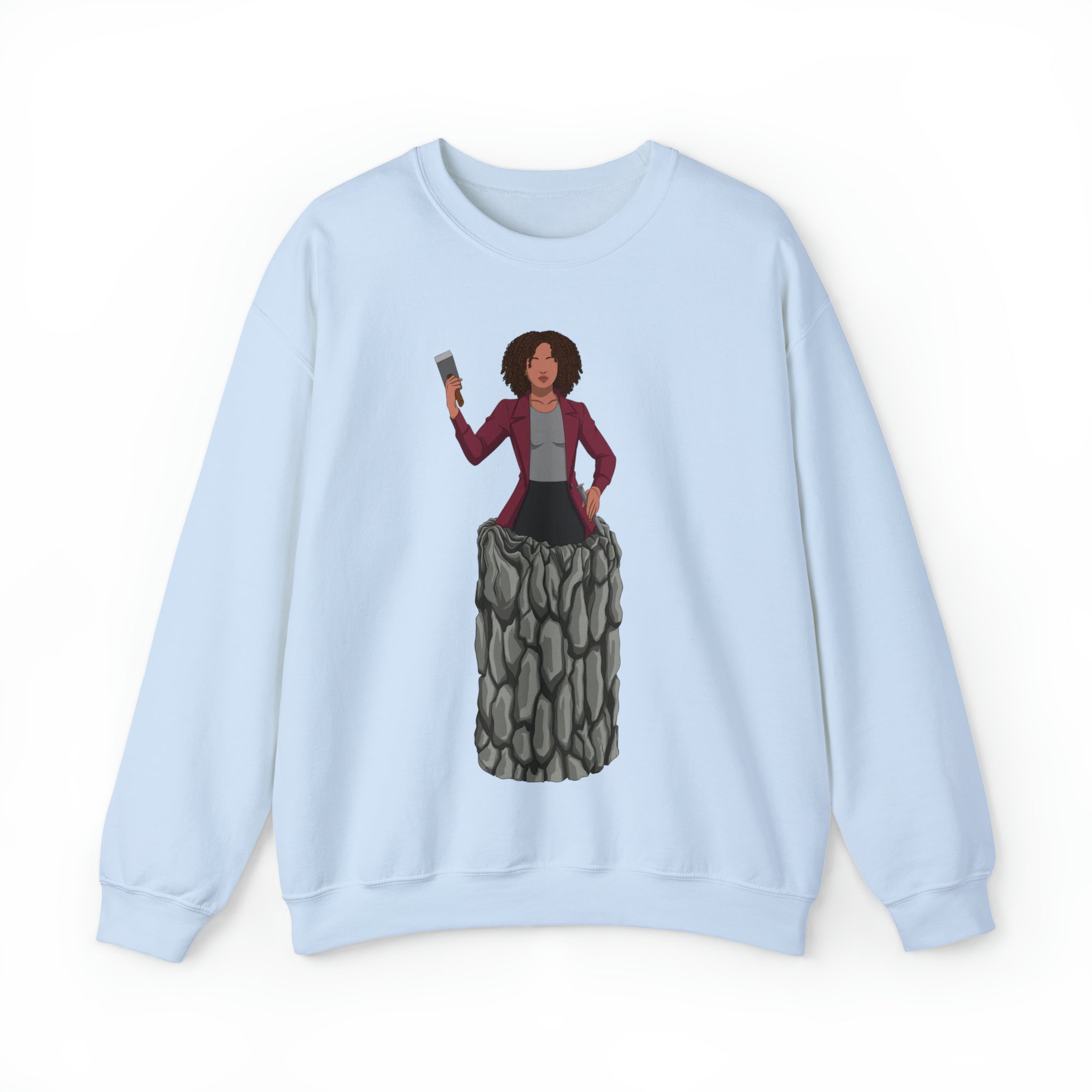 A person working hard to better his/herself - Heavy Blend™ Crewneck Sweatshirt - Woman #15 - Breakthrough Collection