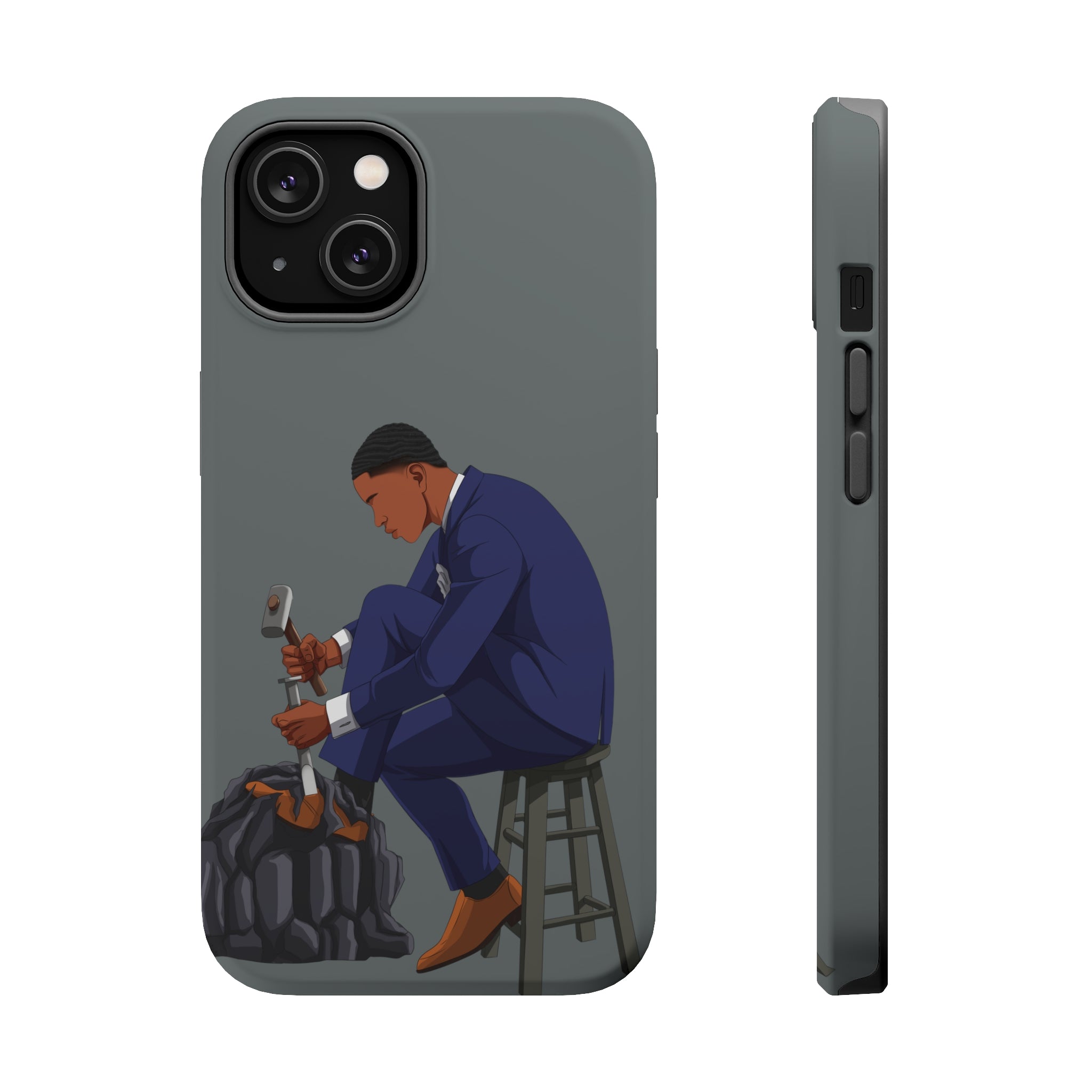 A person working hard to better his/herself - MagSafe Tough Case - Self-Made Man #11 - Breakthrough Collection