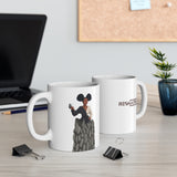 A person working hard to better his/herself - Ceramic Mug 11oz - Self-Made Woman #10 - Breakthrough Collection