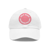 A person working hard to better his/herself - Self-Made Entrepreneur Hat with Leather Patch (Round) - Breakthrough Collection