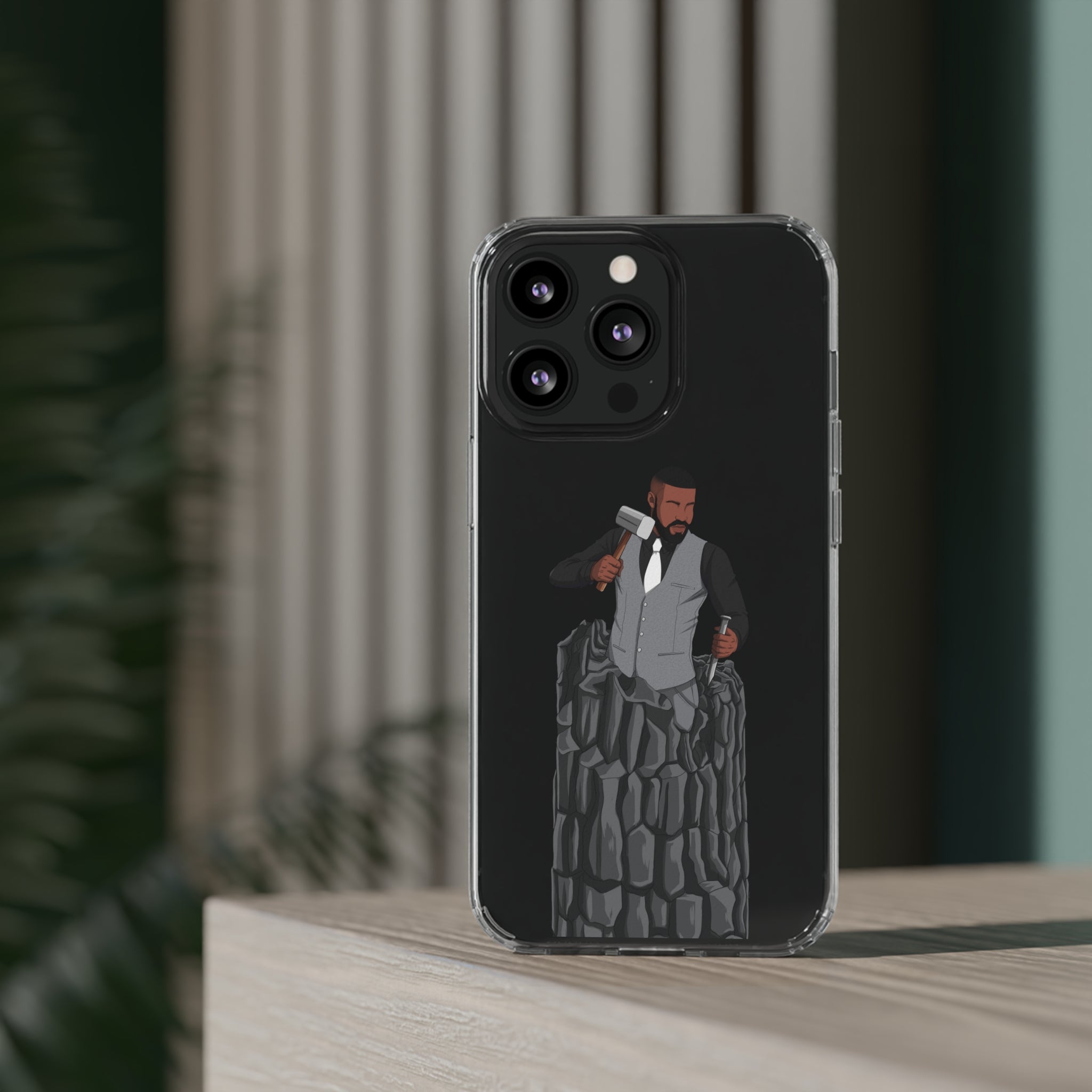 A person working hard to better his/herself - Clear Case - Self-Made Man #6 - Breakthrough Collection