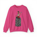 A person working hard to better his/herself - Self-Made Sweatshirt Heavy Blend™ Crewneck - woman #7 - Breakthrough Collection