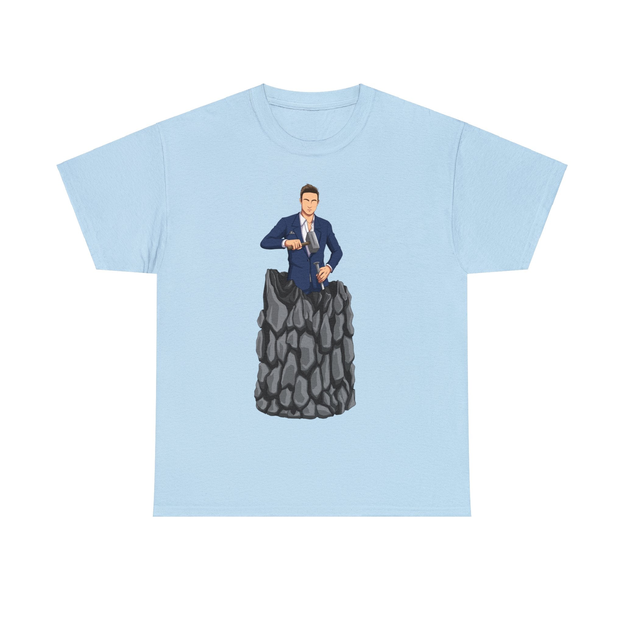 A person working hard to better his/herself - Heavy Cotton Self-Made T-shirt - Man #5