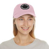 A person working hard to better his/herself - Self-Made Entrepreneur Hat with Leather Patch (Round) - Breakthrough Collection