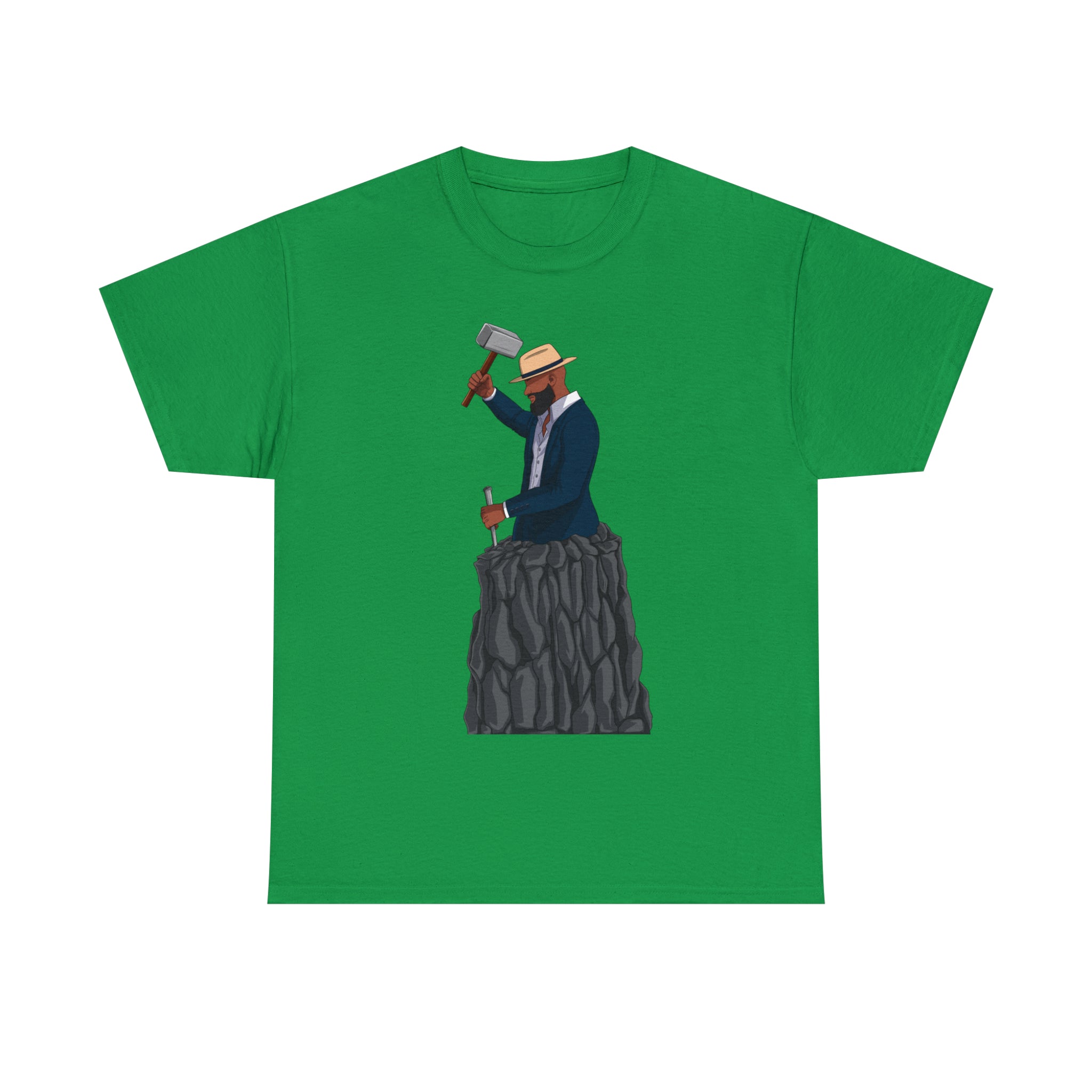 A person working hard to better his/herself - Heavy Cotton Self-Made T-shirt - Self-Made Man #7 - Breakthrough Collection