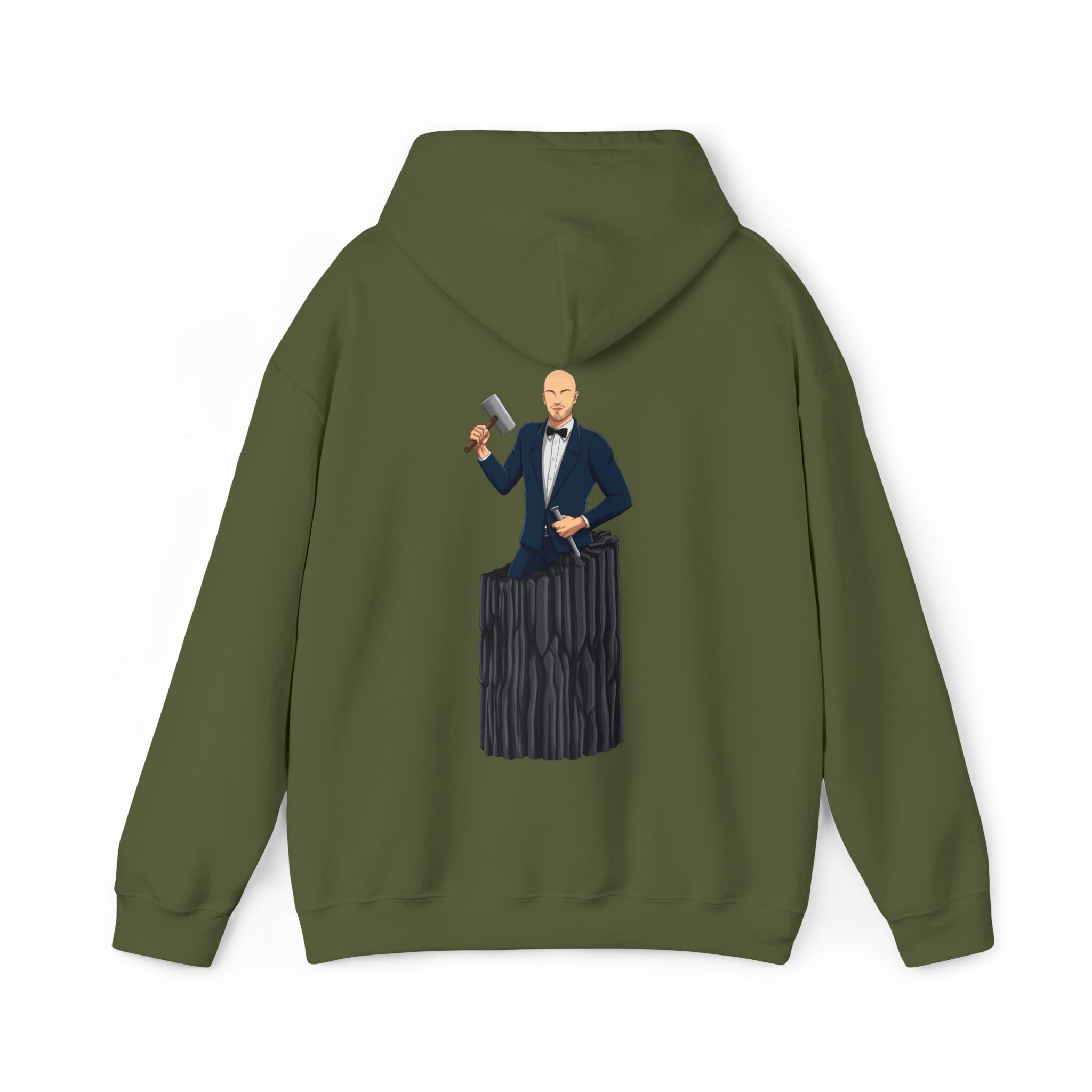 A person working hard to better his/herself - Heavy Blend™ Self-Made Hoodie - Man #16