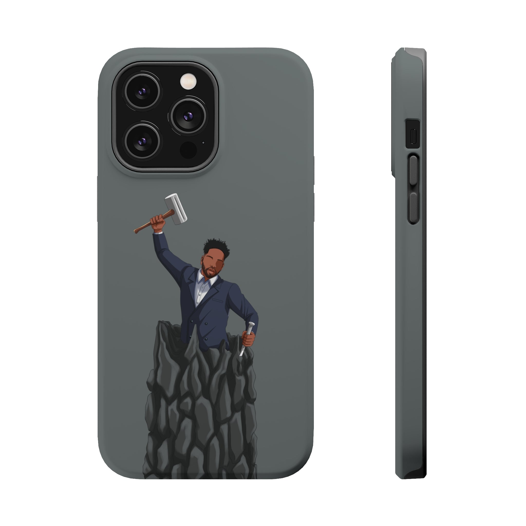A person working hard to better his/herself - MagSafe Tough Case - Self-Made Man #1 - Breakthrough Collection