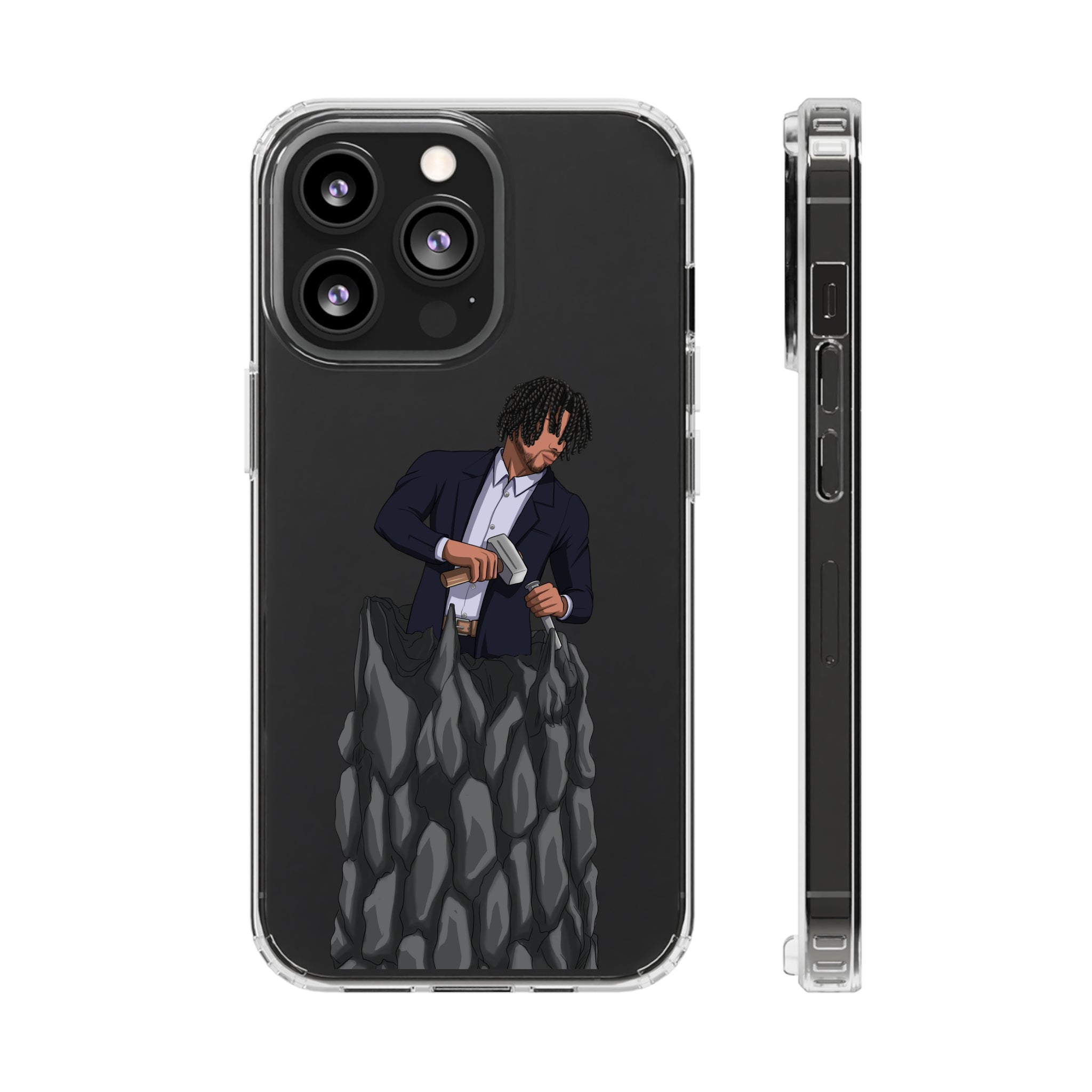 A person working hard to better his/herself - Clear Case - Self-Made Man #4 - Breakthrough Collection