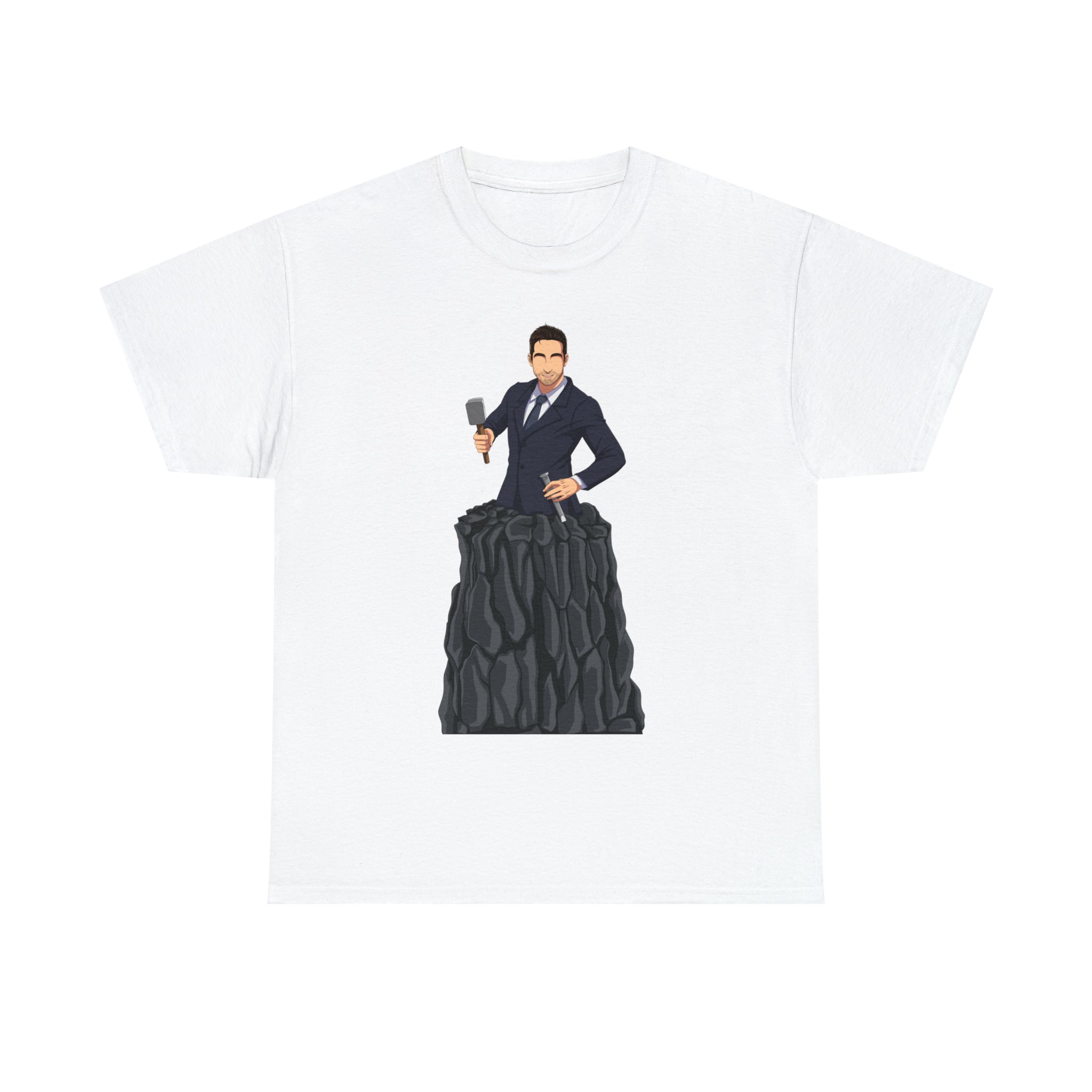 A person working hard to better his/herself - Heavy Cotton Self-Made T-shirt - Self-Made Man #3 - Breakthrough Collection