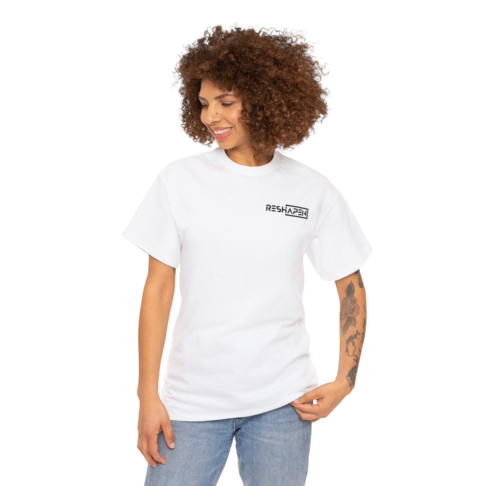 A person working hard to better his/herself - Heavy Cotton Self-Made T-shirt - Reshapen