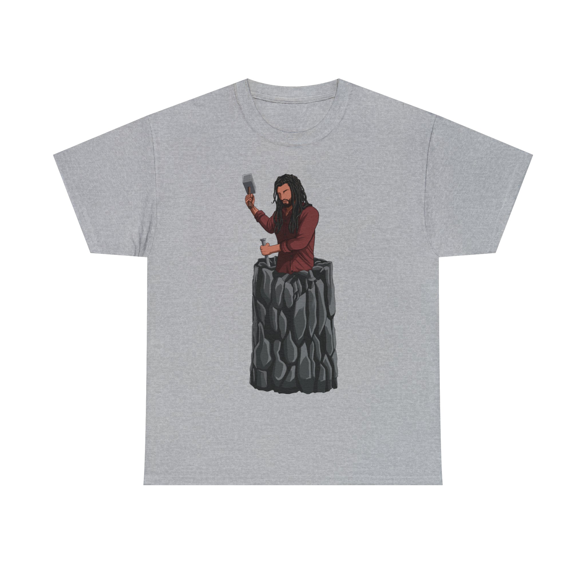 A person working hard to better his/herself - Heavy Cotton Self-Made T-shirt - Self-Made Man #2 - Breakthrough Collection