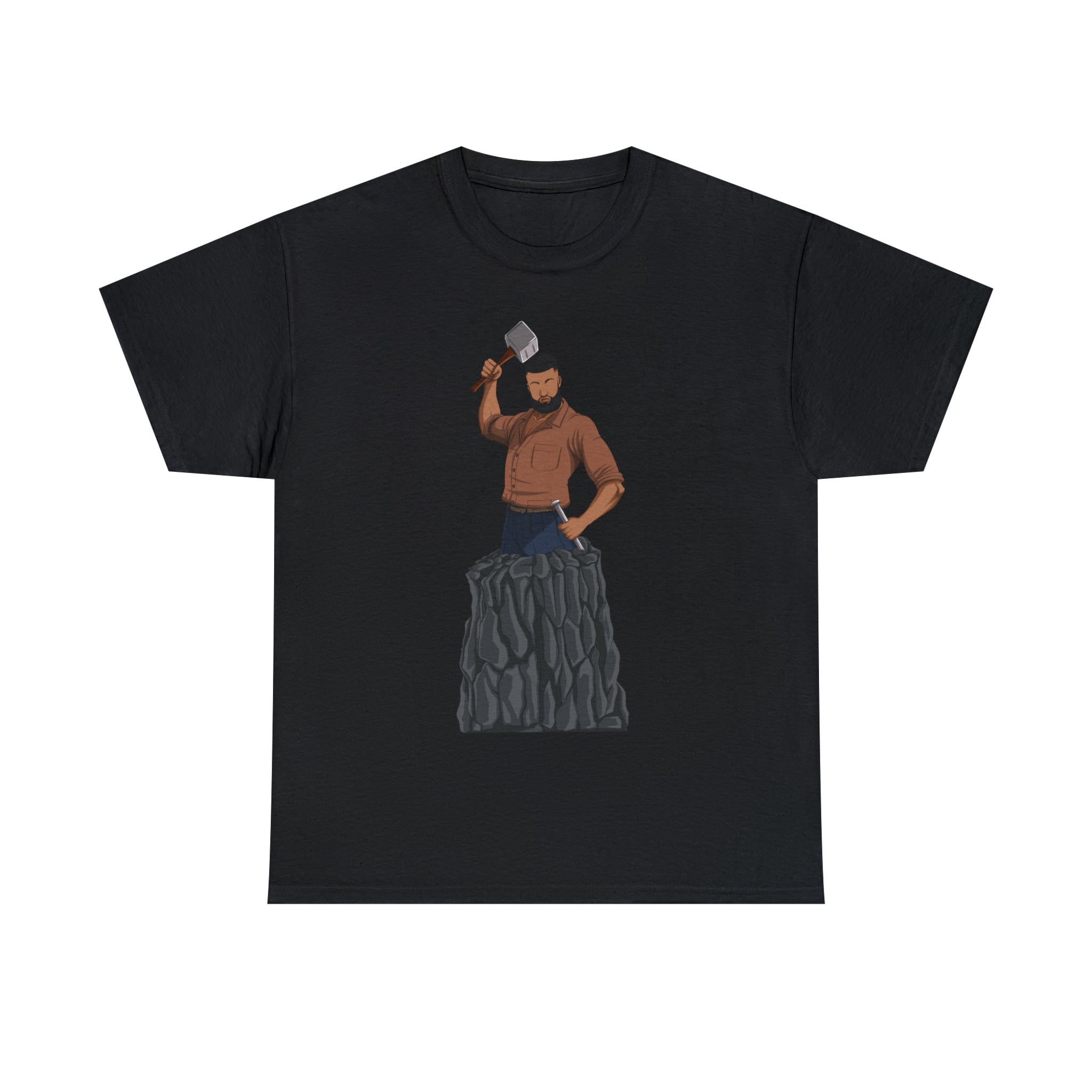 A person working hard to better his/herself - Heavy Cotton Self-Made T-shirt - Self-Made Man #9 - Breakthrough Collection