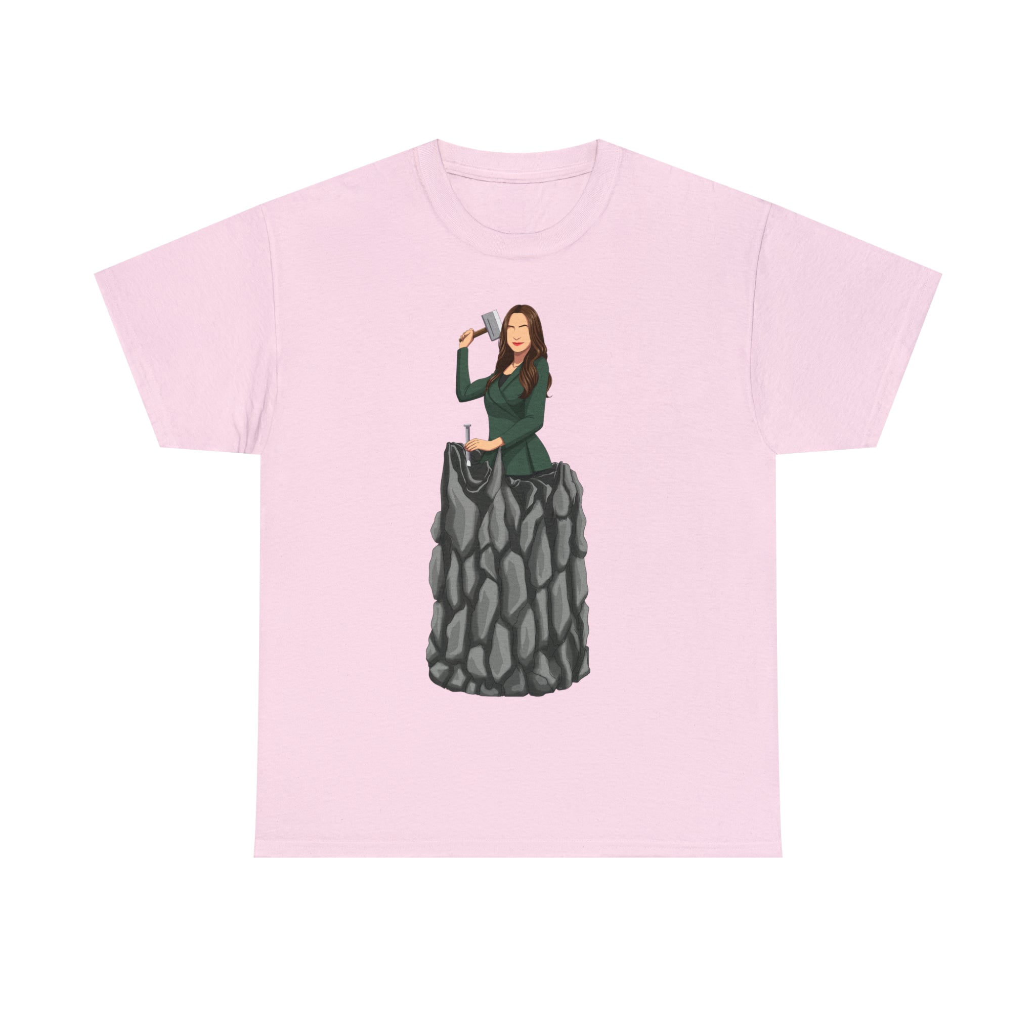 A person working hard to better his/herself - Heavy Cotton Self-Made T-shirt - self-made woman #5 - Breakthrough Collection