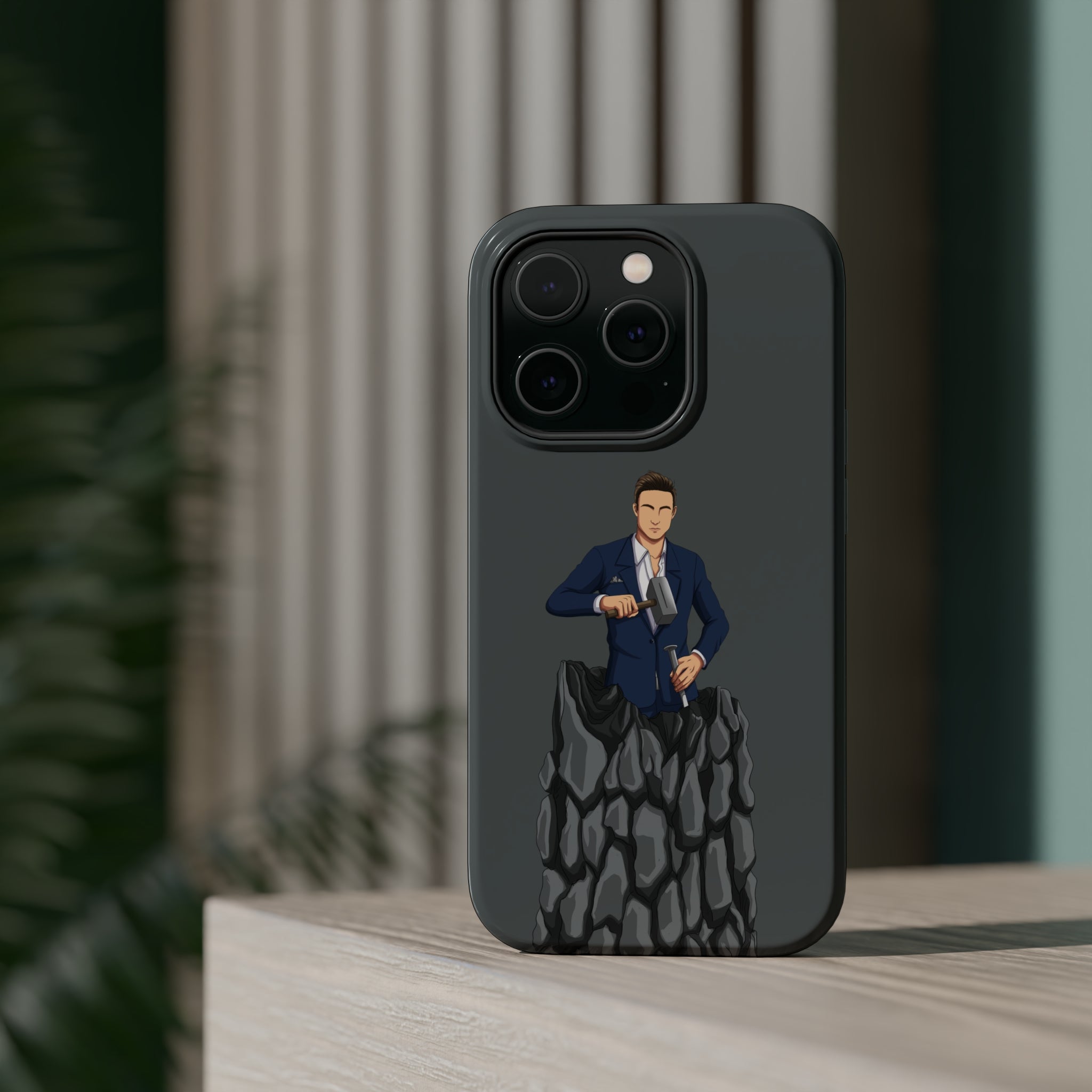 A person working hard to better his/herself - MagSafe Tough Case - Self-Made Man #5 - Breakthrough Collection